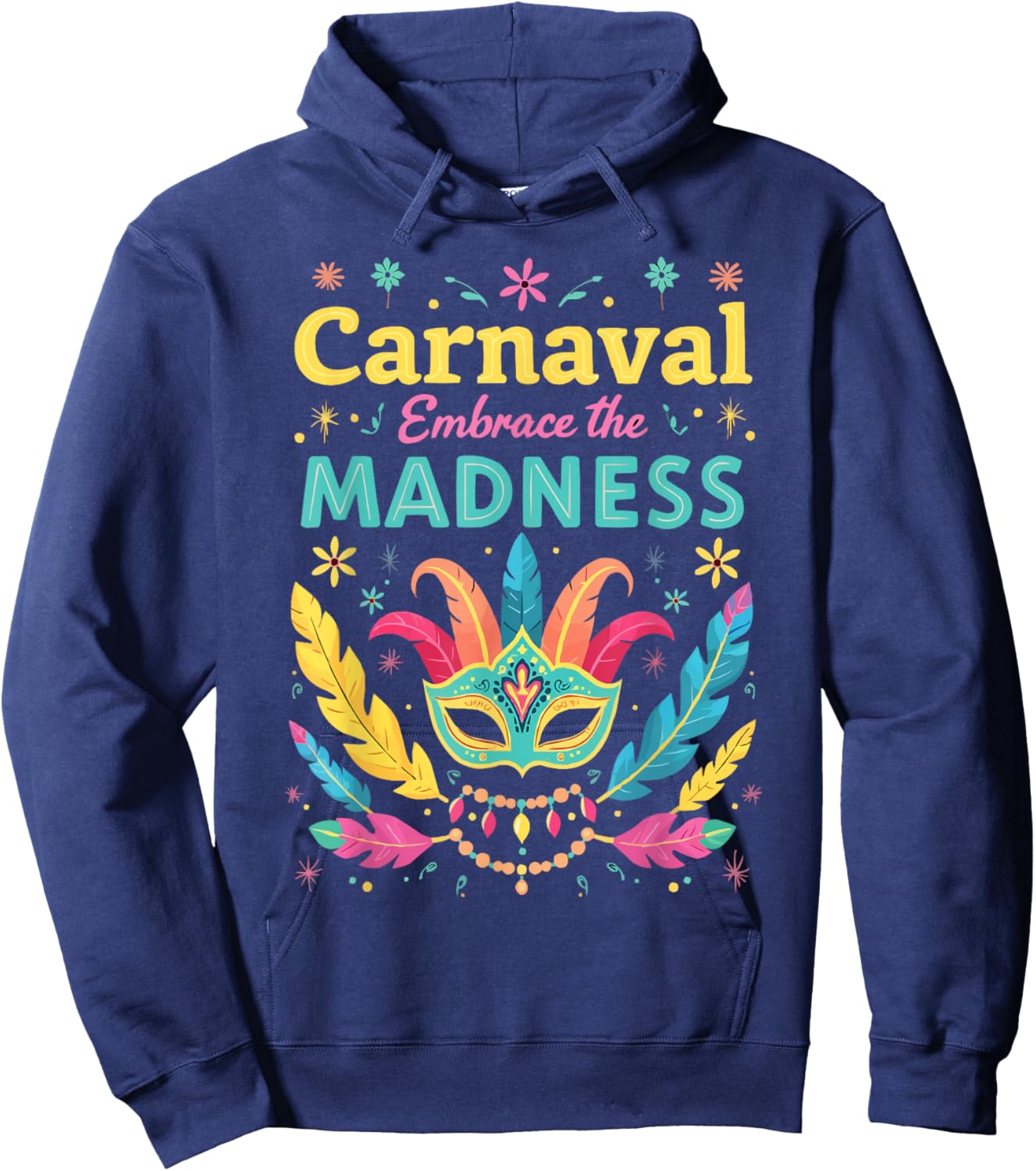 Carnival In Brazil Samba Parade Rhythm Feather Brazilian Hoodie - Hoodie | Navy