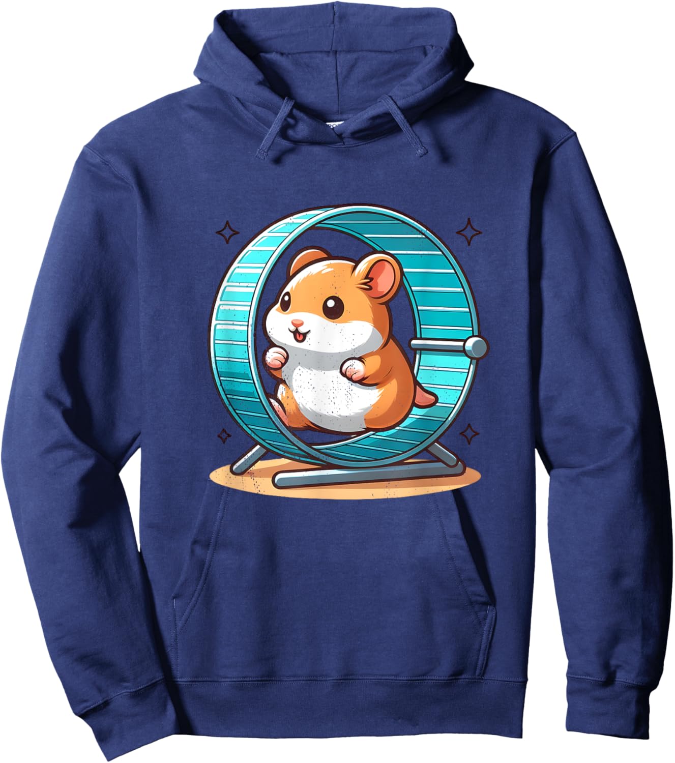 Hamster Running in Wheel Hoodie - Hoodie | Navy