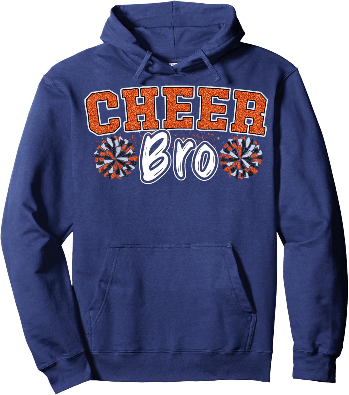 Cheer Bro My Favorite Cheerleader Calls Me Brother Orange Hoodie - Hoodie | Navy