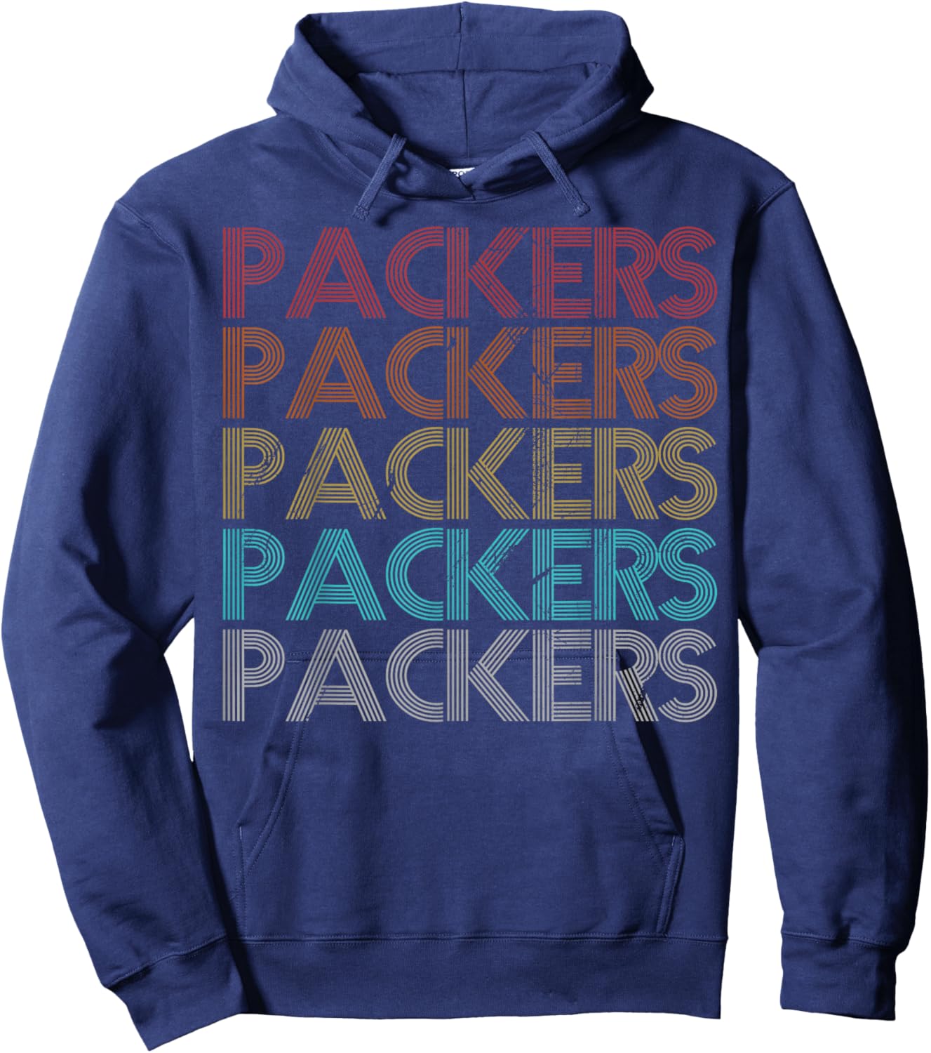 Retro Vintage Packers Hoodie - Hoodie | Navy