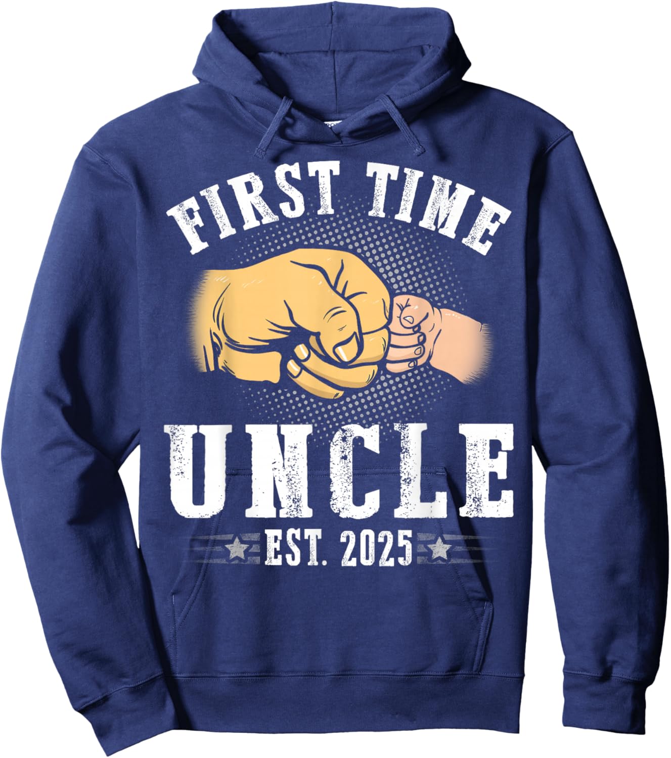 First time Uncle Est 2025 Father's Day Soon To Be Uncle Hoodie - Hoodie | Navy