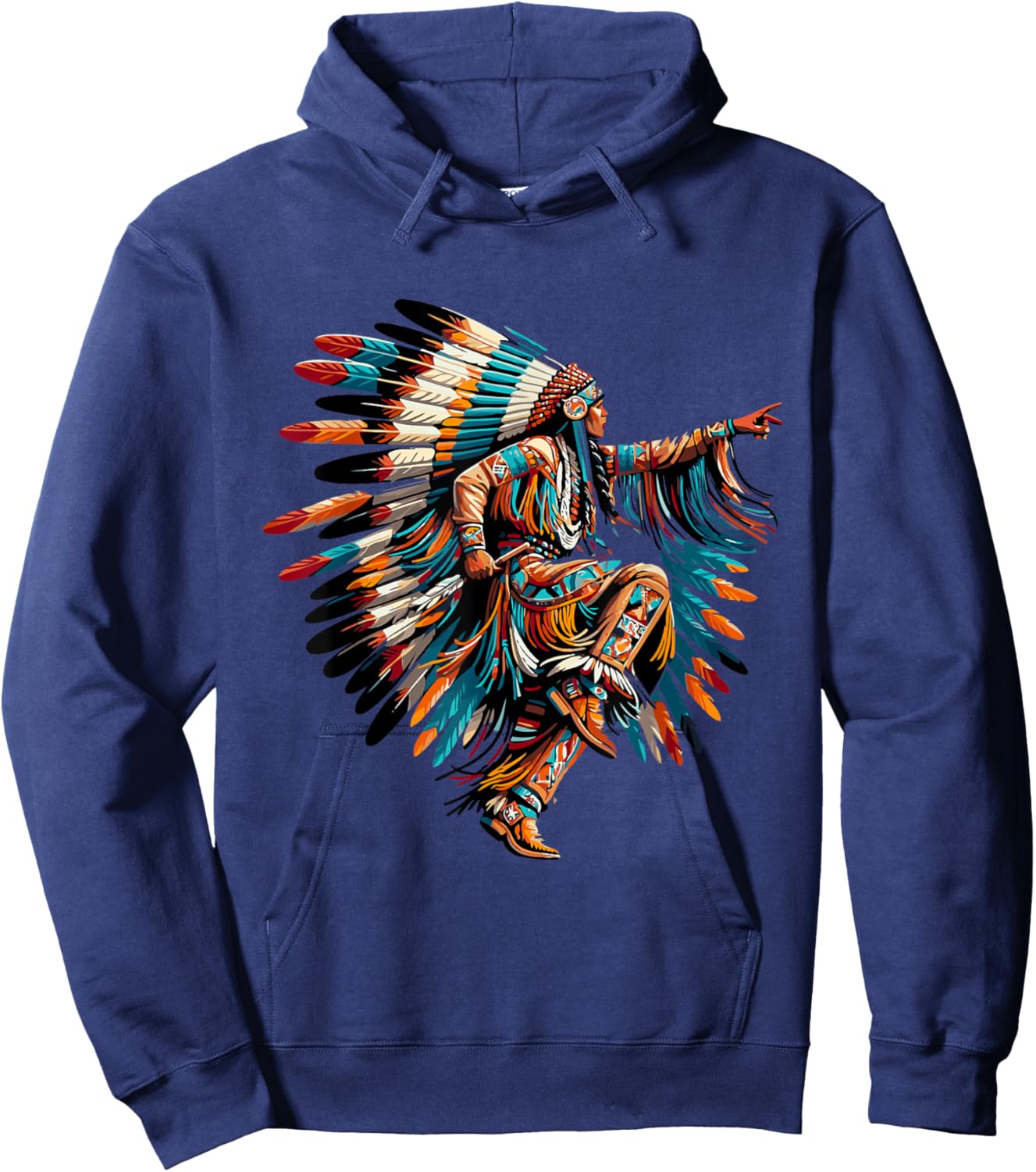 Native American Indian Native Blood Hoodie - Hoodie | Navy
