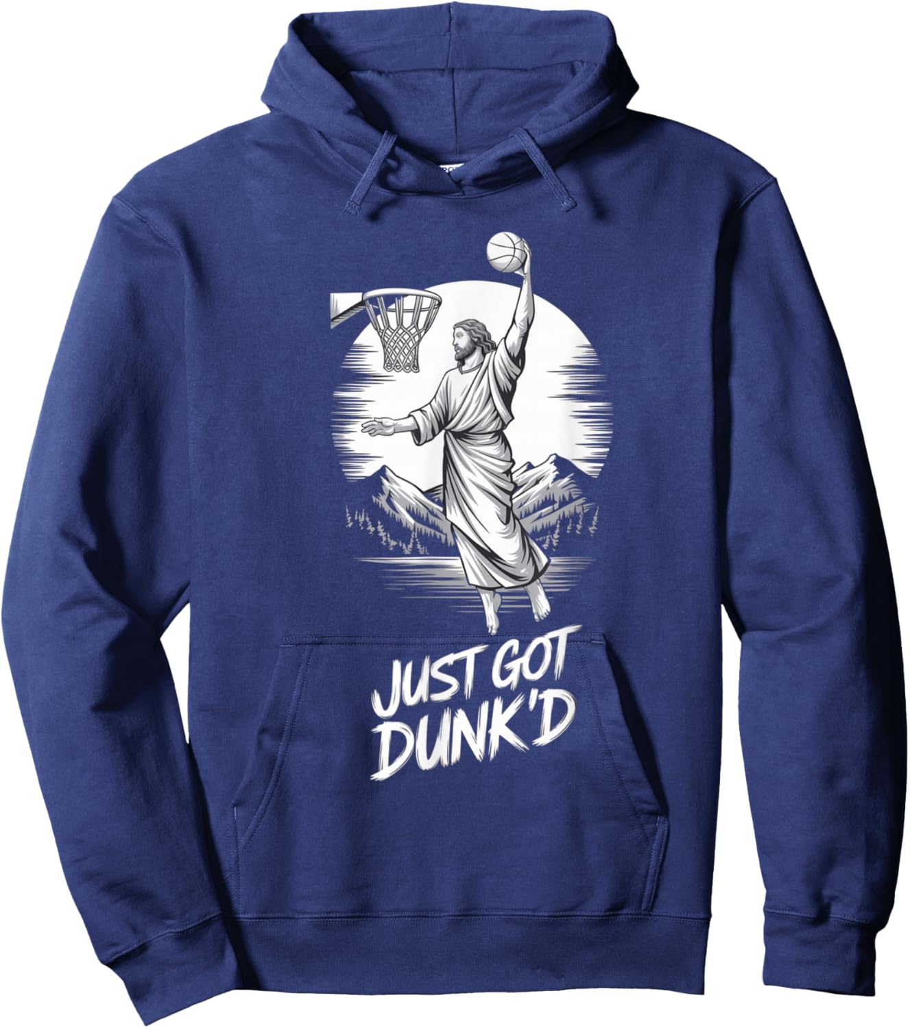 Just Got Dunked Baptism Basketball Hoodie - Hoodie | Navy