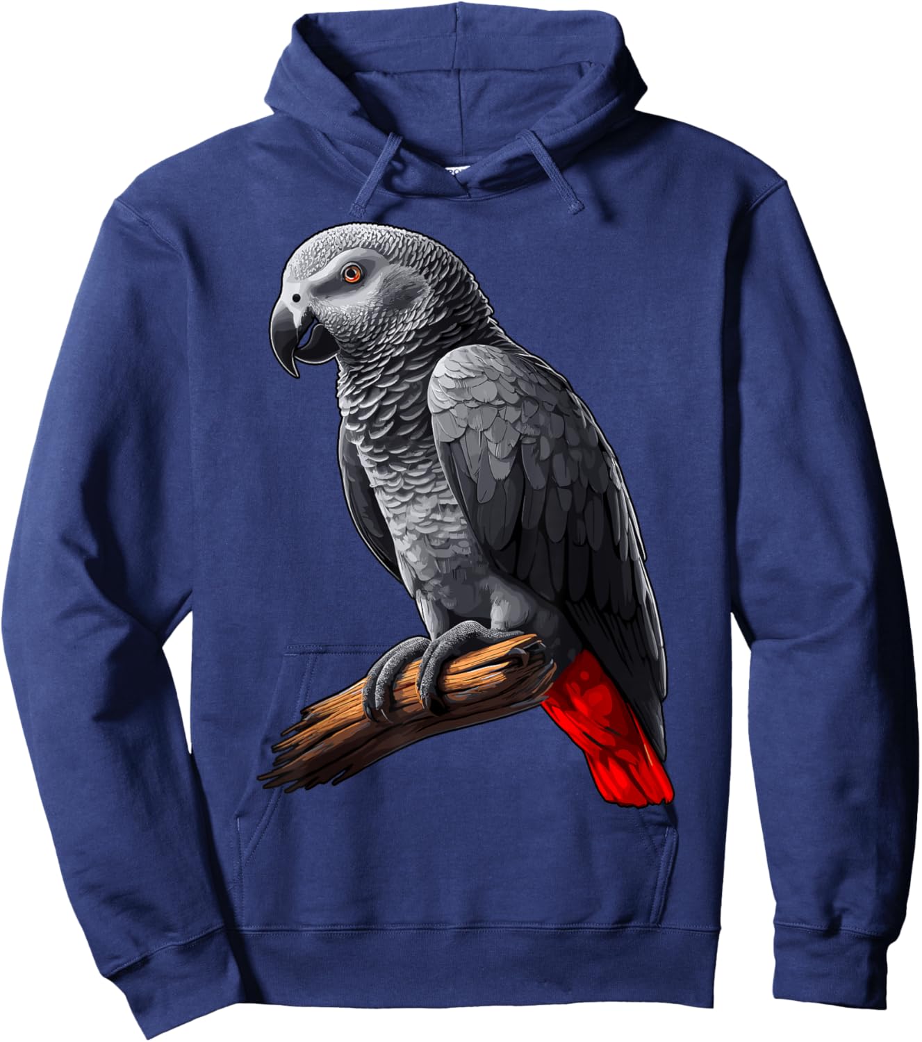 African Grey Parrot Hoodie - Hoodie | Navy