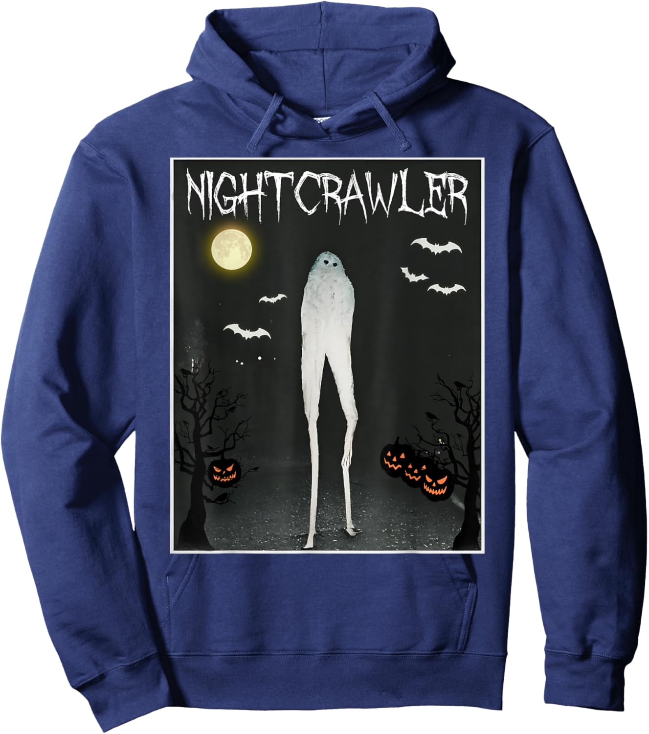Haunted Walking Pants Cryptid Fresno Nightcrawler Halloween Hoodie - Hoodie | Navy