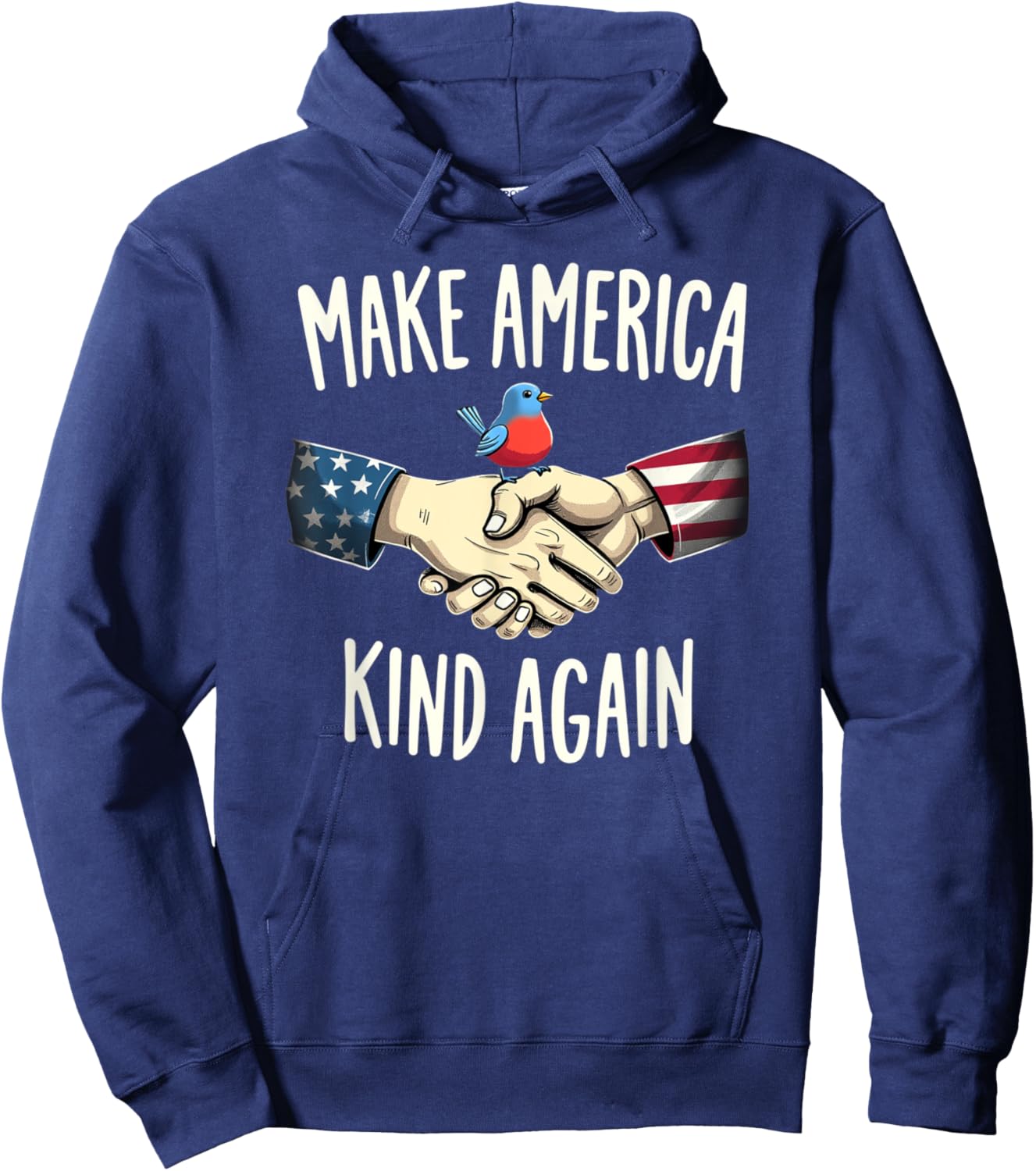 Make America Kind Again Patriotic American Peace Hoodie - Hoodie | Navy