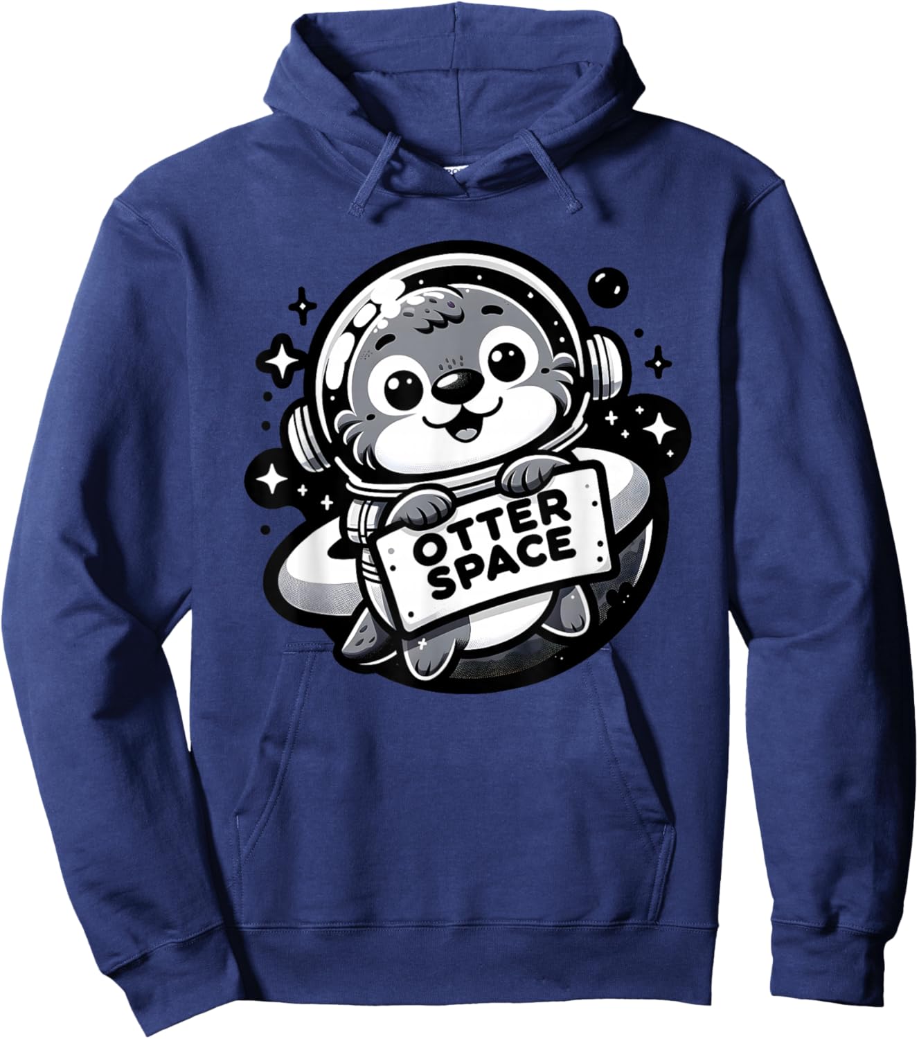 Space Otter Astronaut Design For Kids And Adults Otter Hoodie - Hoodie | Navy