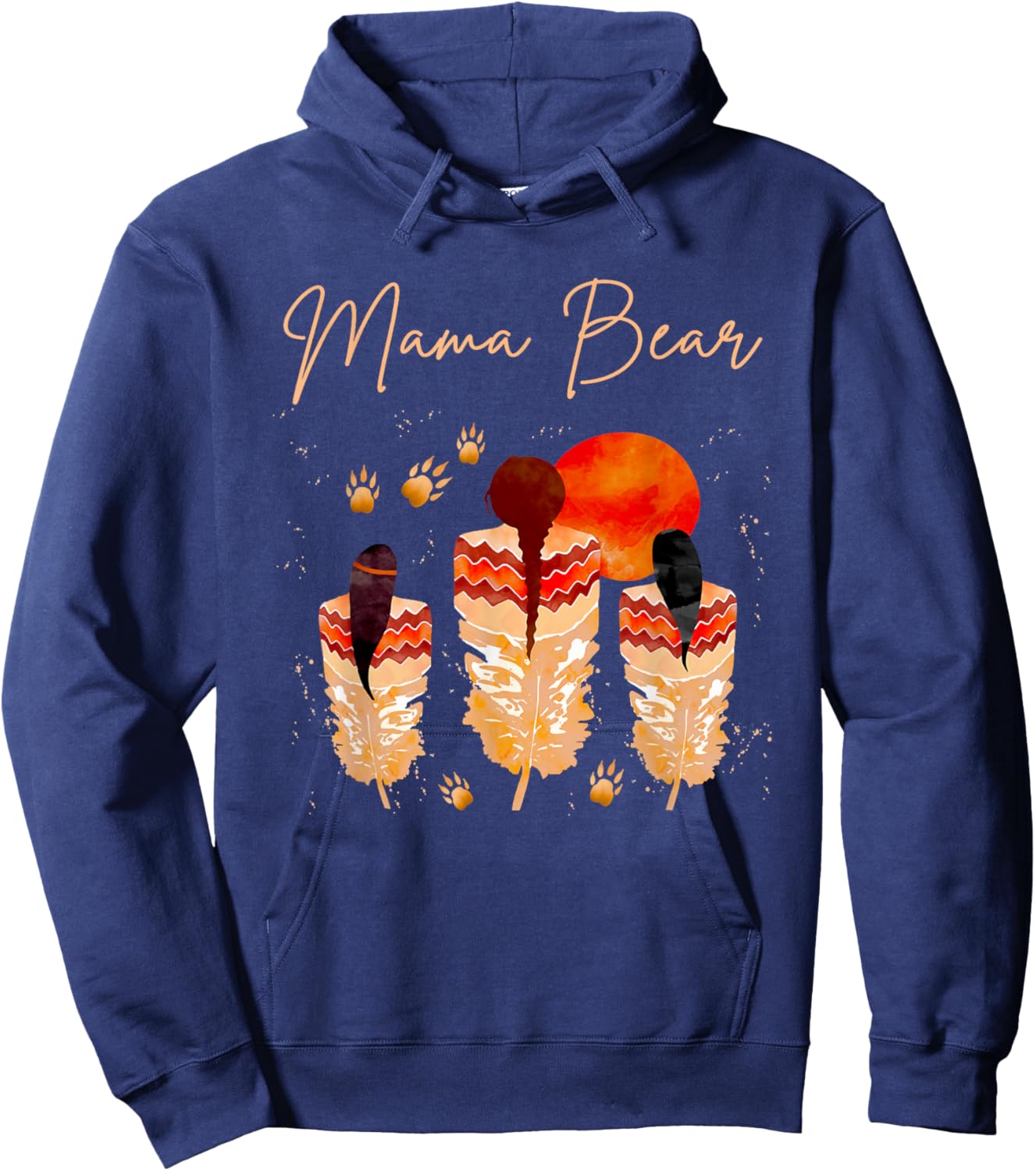 Mama Bear Proud Native American Women Indigenous Hoodie - Hoodie | Navy