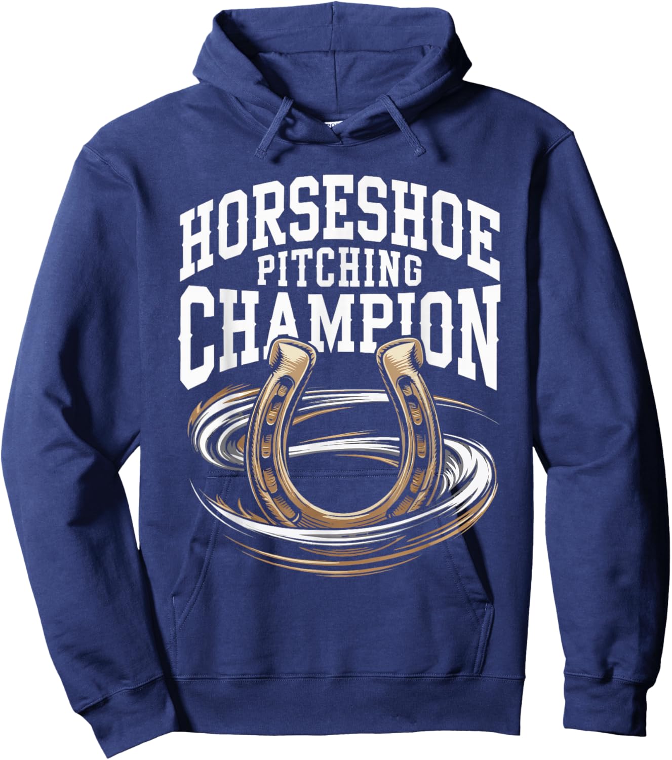 Horseshoe Pitching Champion Hoodie - Hoodie | Navy