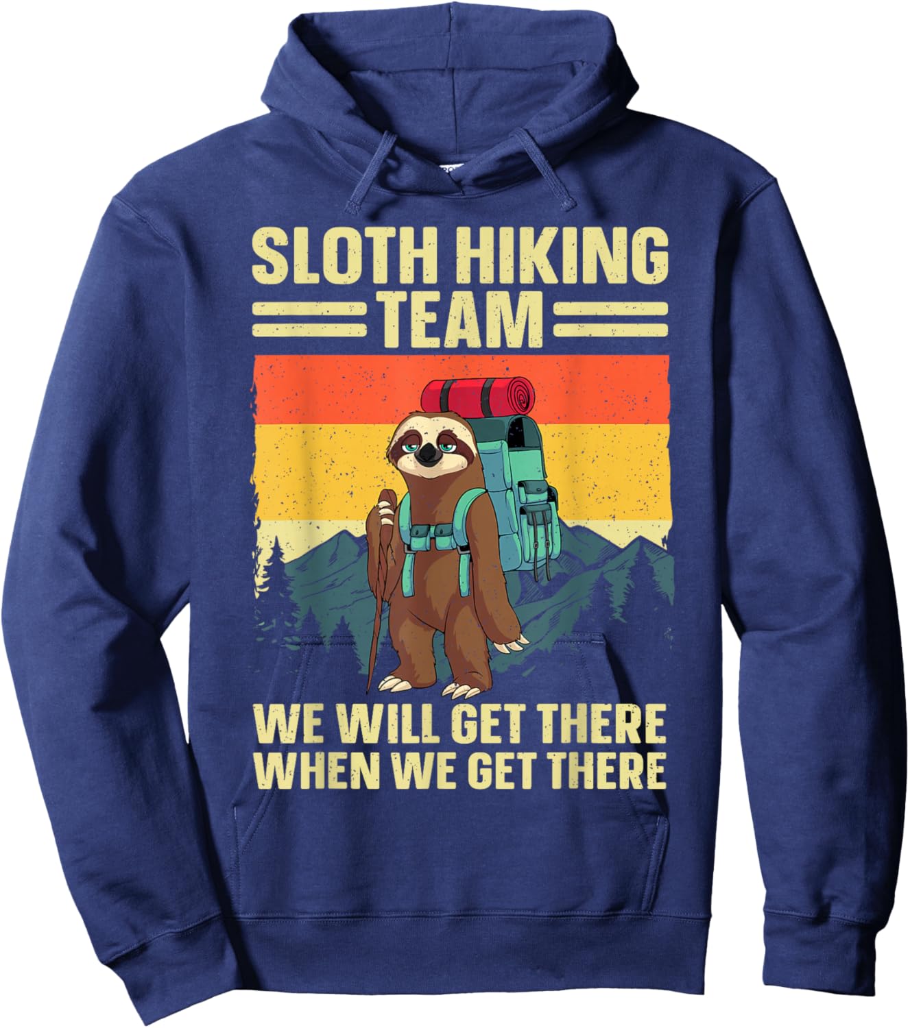 Funny Hiking Themed Women Kids Hiker Hike Gag Hiking Hoodie - Hoodie | Navy