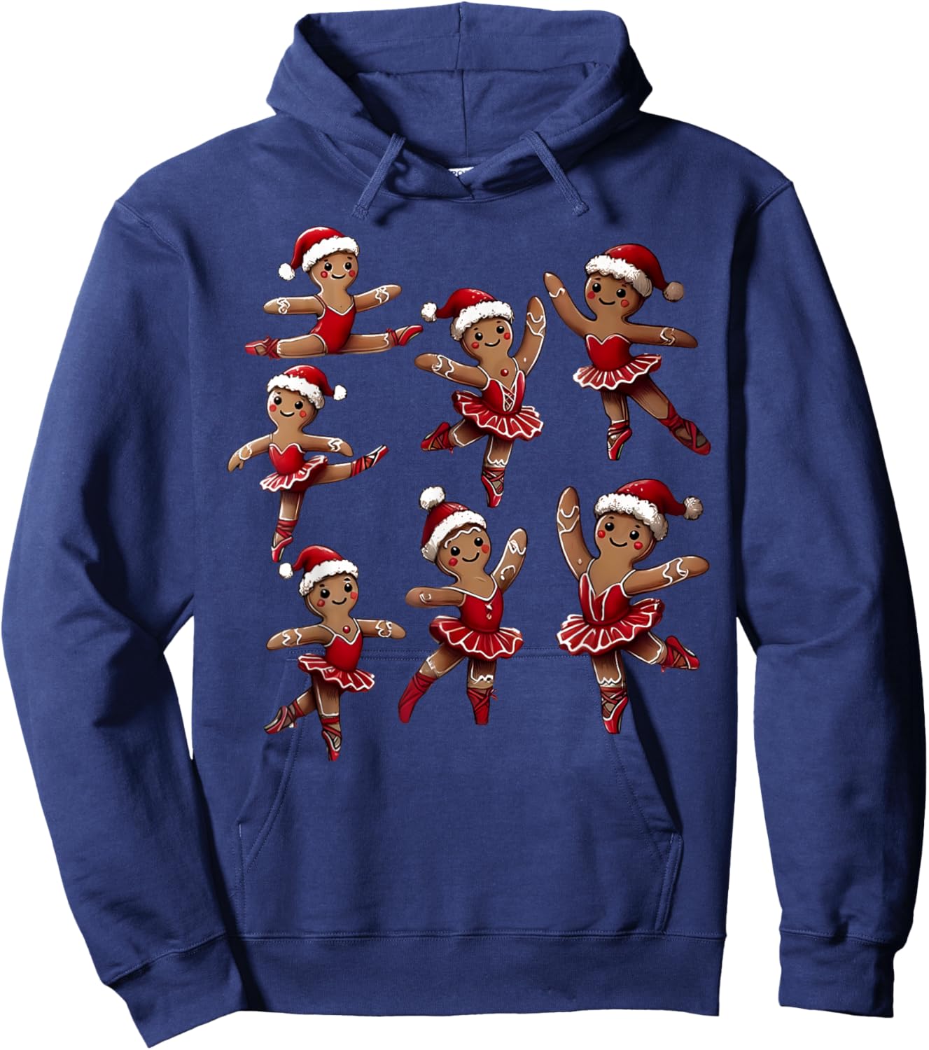 Ballet Gingerbread Ballet Dancer Dance Teacher Christmas Hoodie - Hoodie | Navy