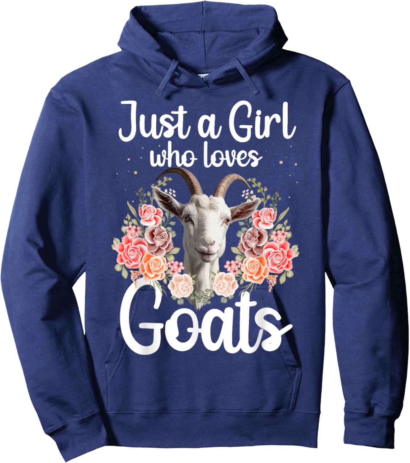 Goat Gift Goat Lover Accessories & Goat Clothes Funny Goat Design For Girls Women Youth Teen Kids Goat Lover Hoodie - Hoodie | Navy