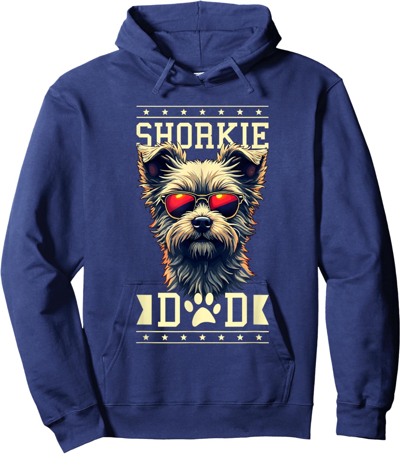 Shorkie Dad Shorkies Shih Tzu Yorkshire Terrier Hoodie - Hoodie | Navy