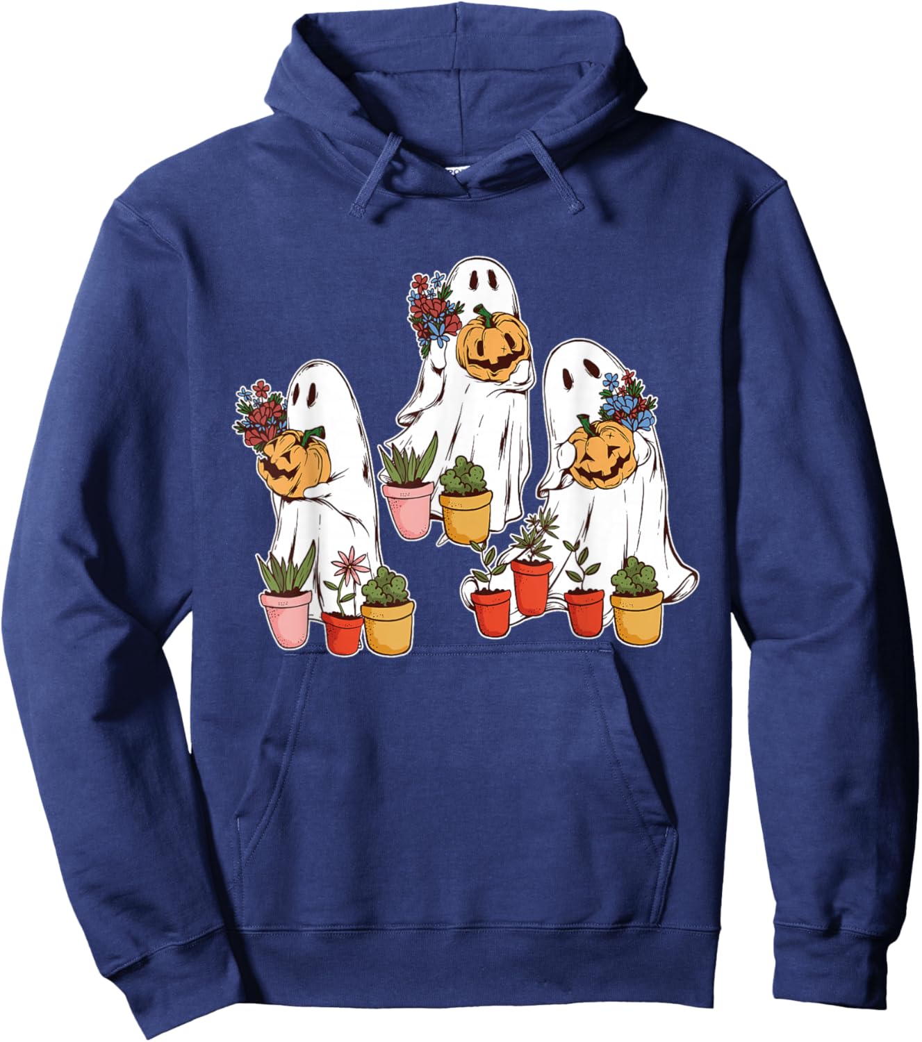 Ghost Plant Lady Halloween Ghostly Gardening Plant Hoodie - Hoodie | Navy