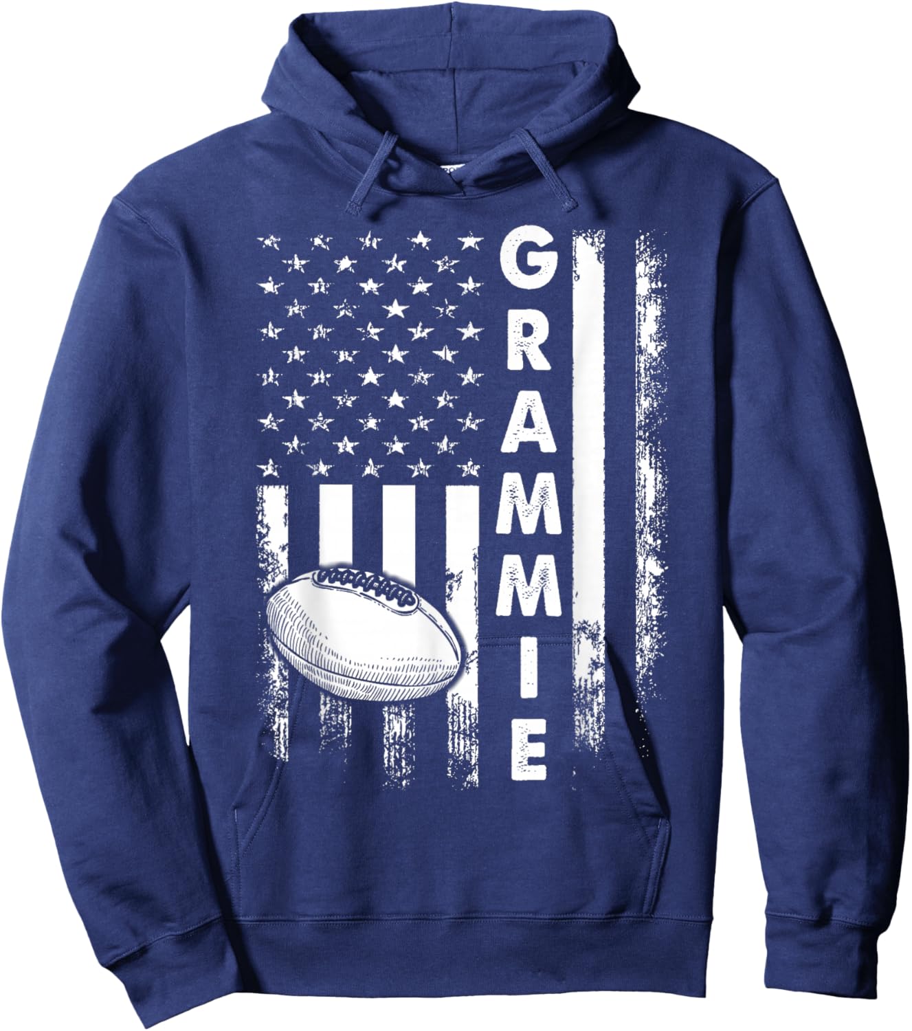 Football Grammie Sports Player America Flag Men Women Xmas Hoodie - Hoodie | Navy