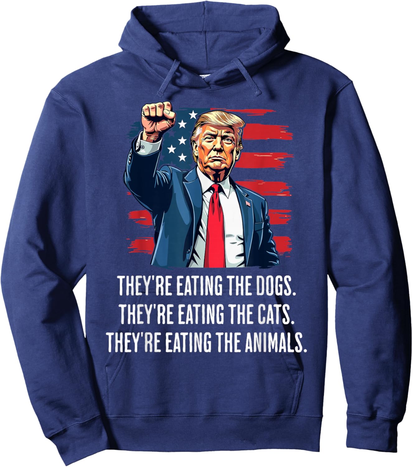 They're eating the Dogs they're eating the Cats and Animals Hoodie - Hoodie | Navy
