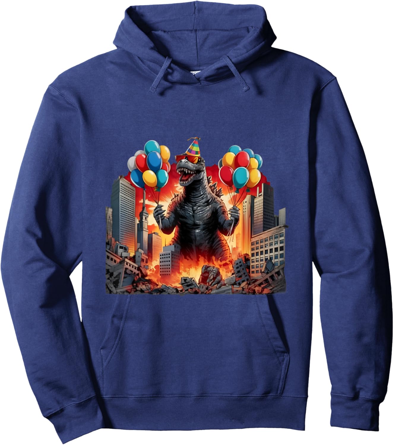 Kaiju Birthday Party Japan Monster Movie Bday Japanese Hoodie - Hoodie | Navy