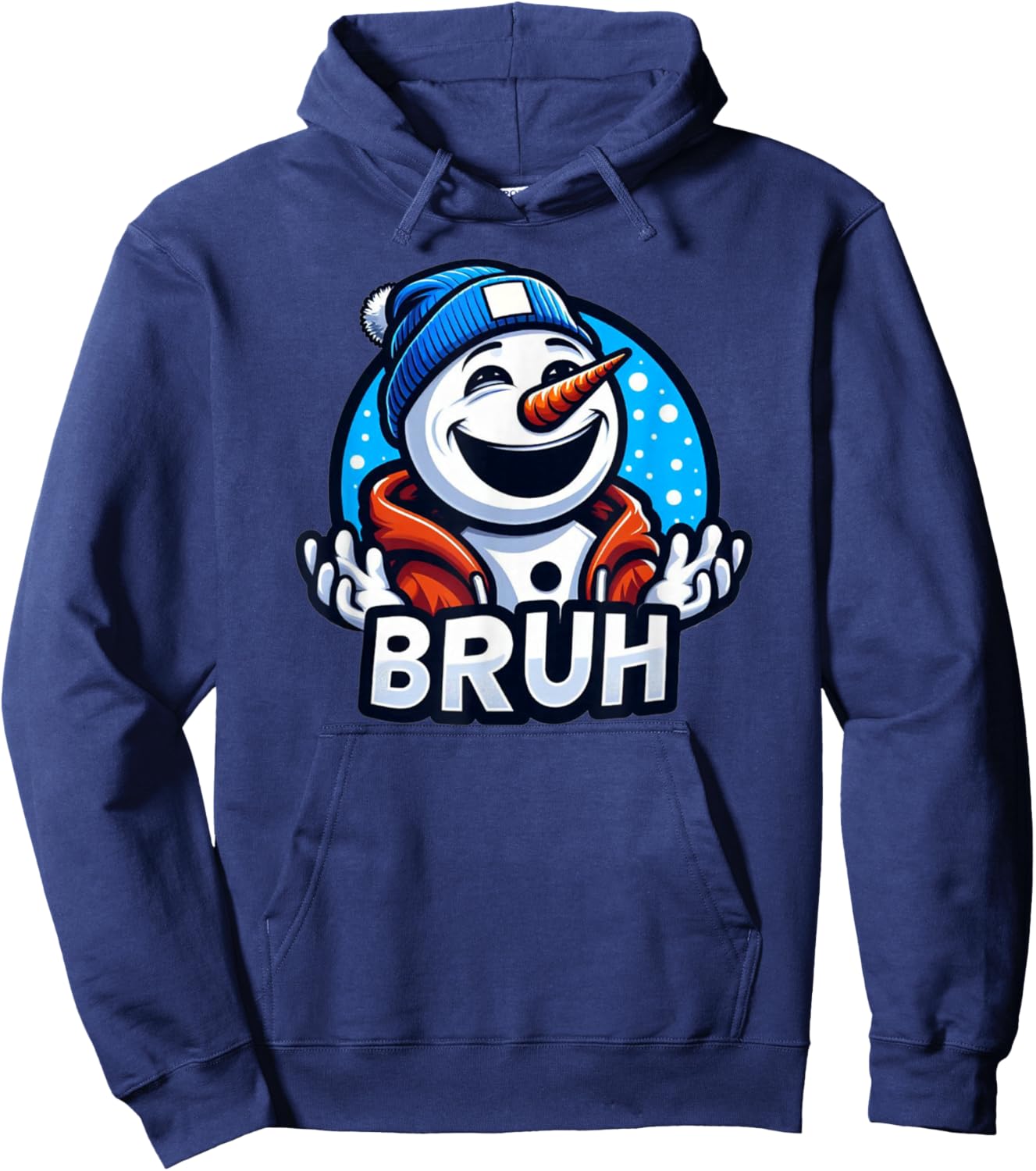 Cool Snowman Bruh Winter Gear Hoodie - Hoodie | Navy