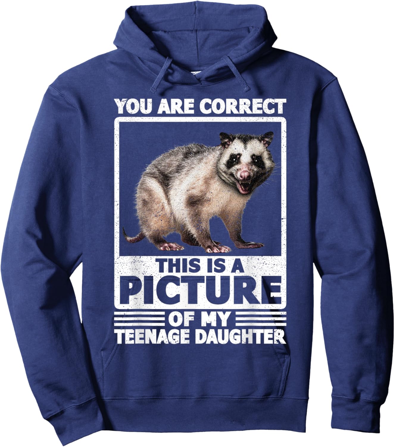 Funny Teenage Daughter Opossum Mom Possum Dad Hoodie - Hoodie | Navy
