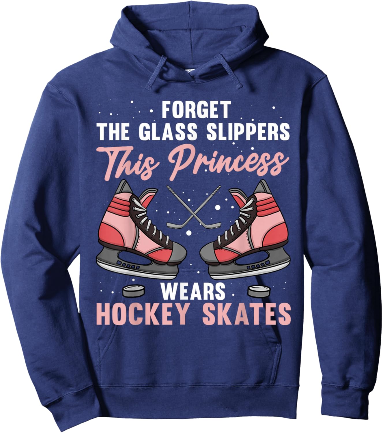 Funny Ice Hockey Design For Girls Women Ice Hockey Player Hoodie - Hoodie | Navy