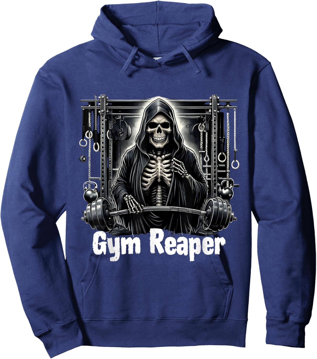 Funny Gym Reaper Workout Bodybuilding Hoodie - Hoodie | Navy