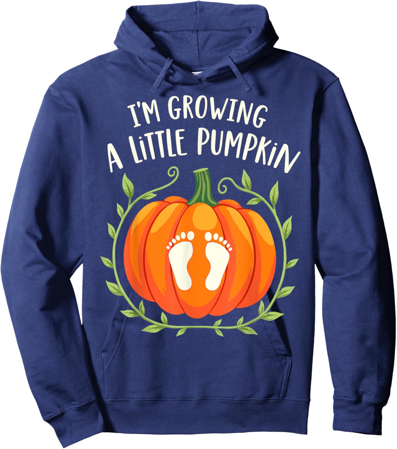 I'm Growing a Little Pumpkin Mother Father Thanksgiving Hoodie - Hoodie | Navy
