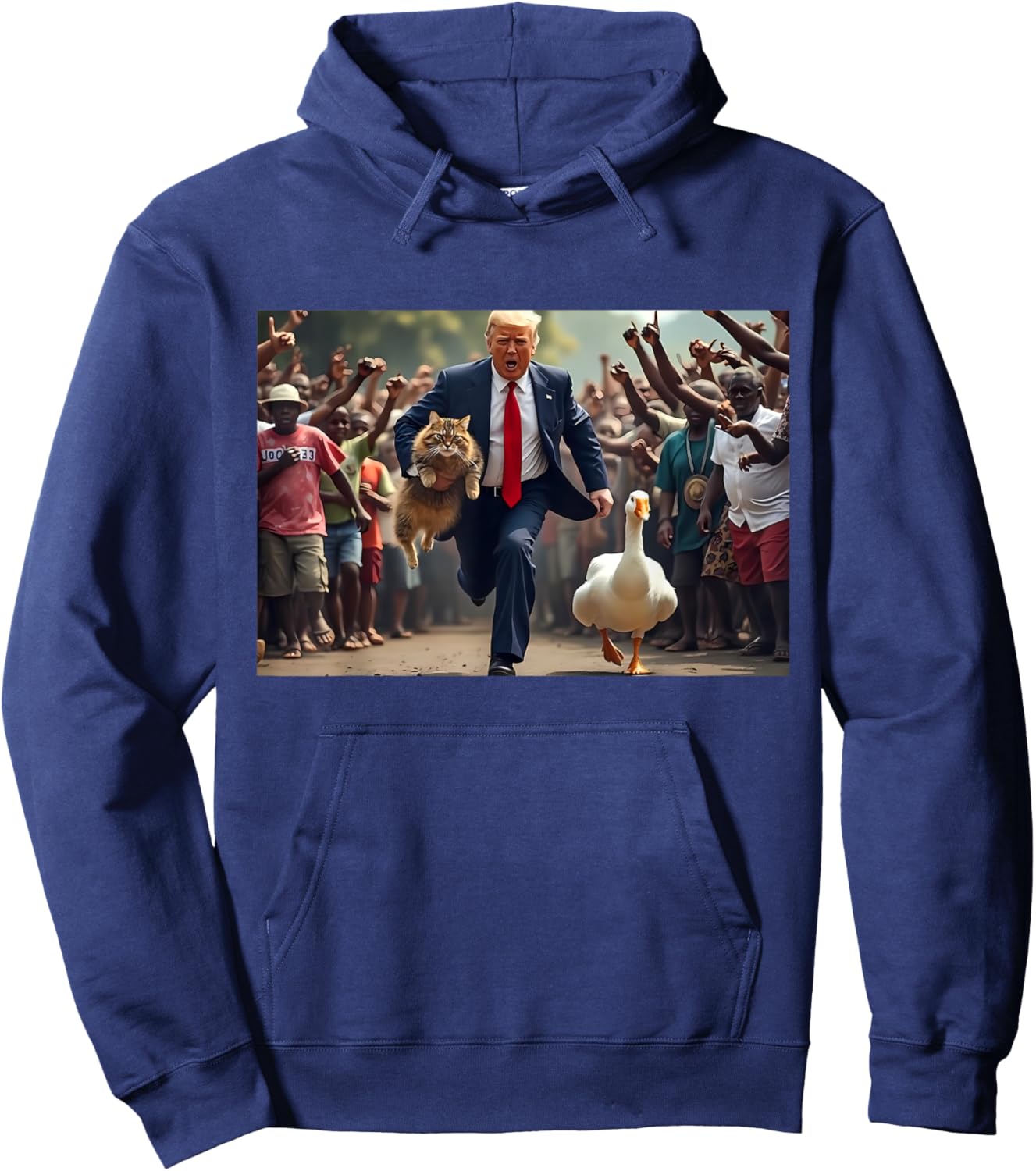 Donald Trump Make Cats Safe Again 2024 Debate Women Hoodie - Hoodie | Navy