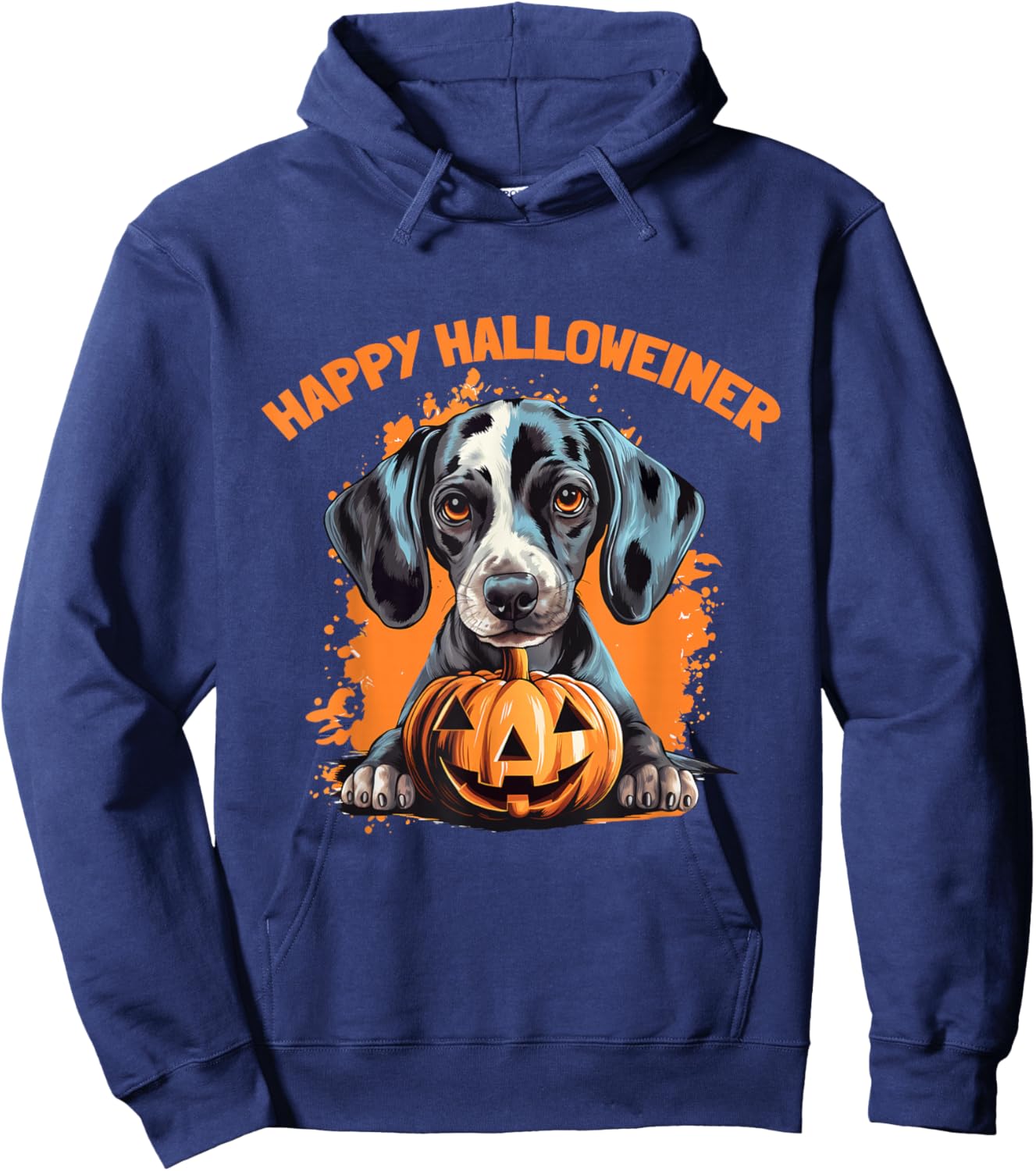 Happy Halloweiner Wiener Dog Costume Dachshund Halloween Women Kids Hoodie - Hoodie | Navy