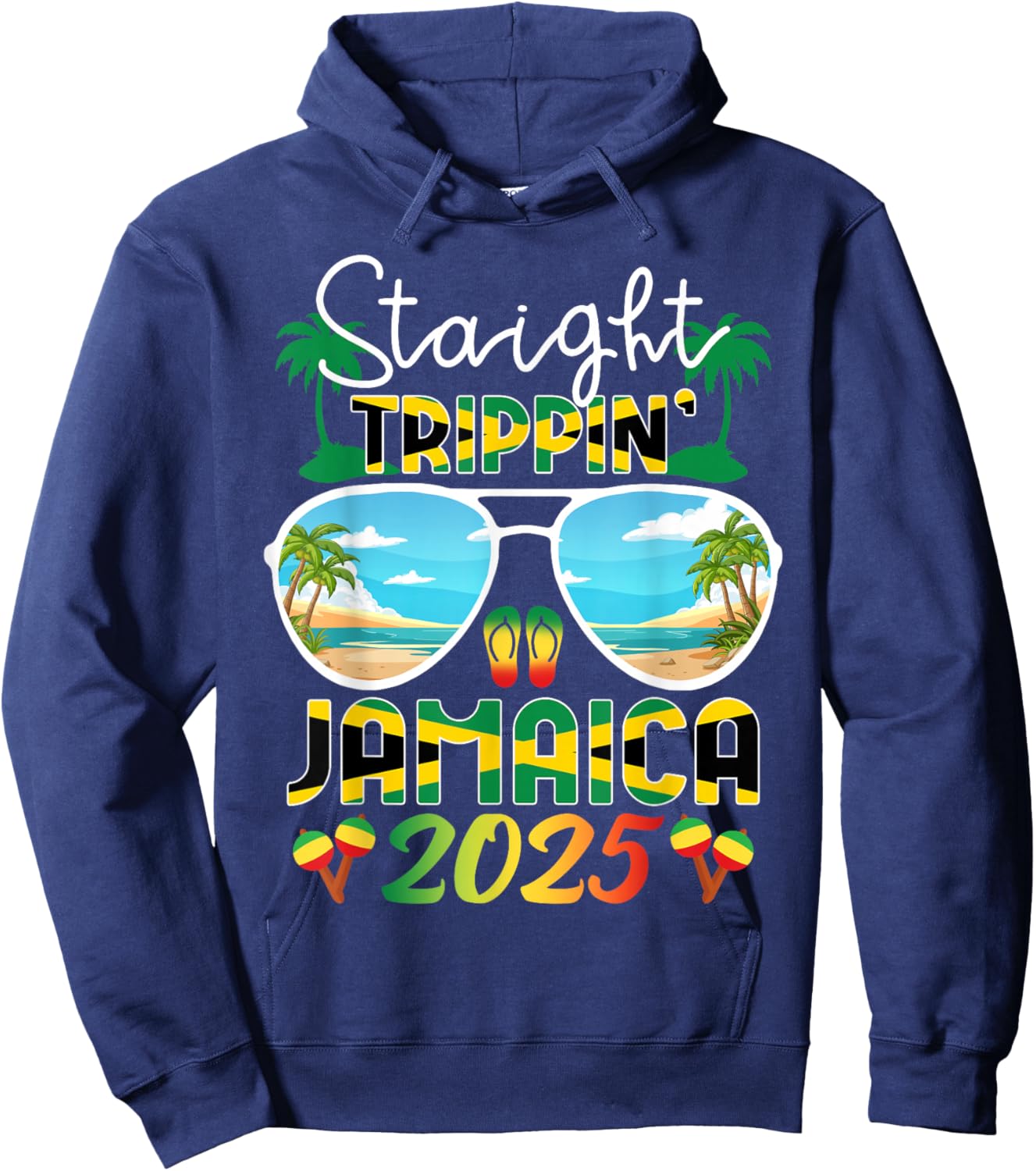 Jamaica Reunion Family Friends Trip 2025 Birthday Squad Hoodie - Hoodie | Navy