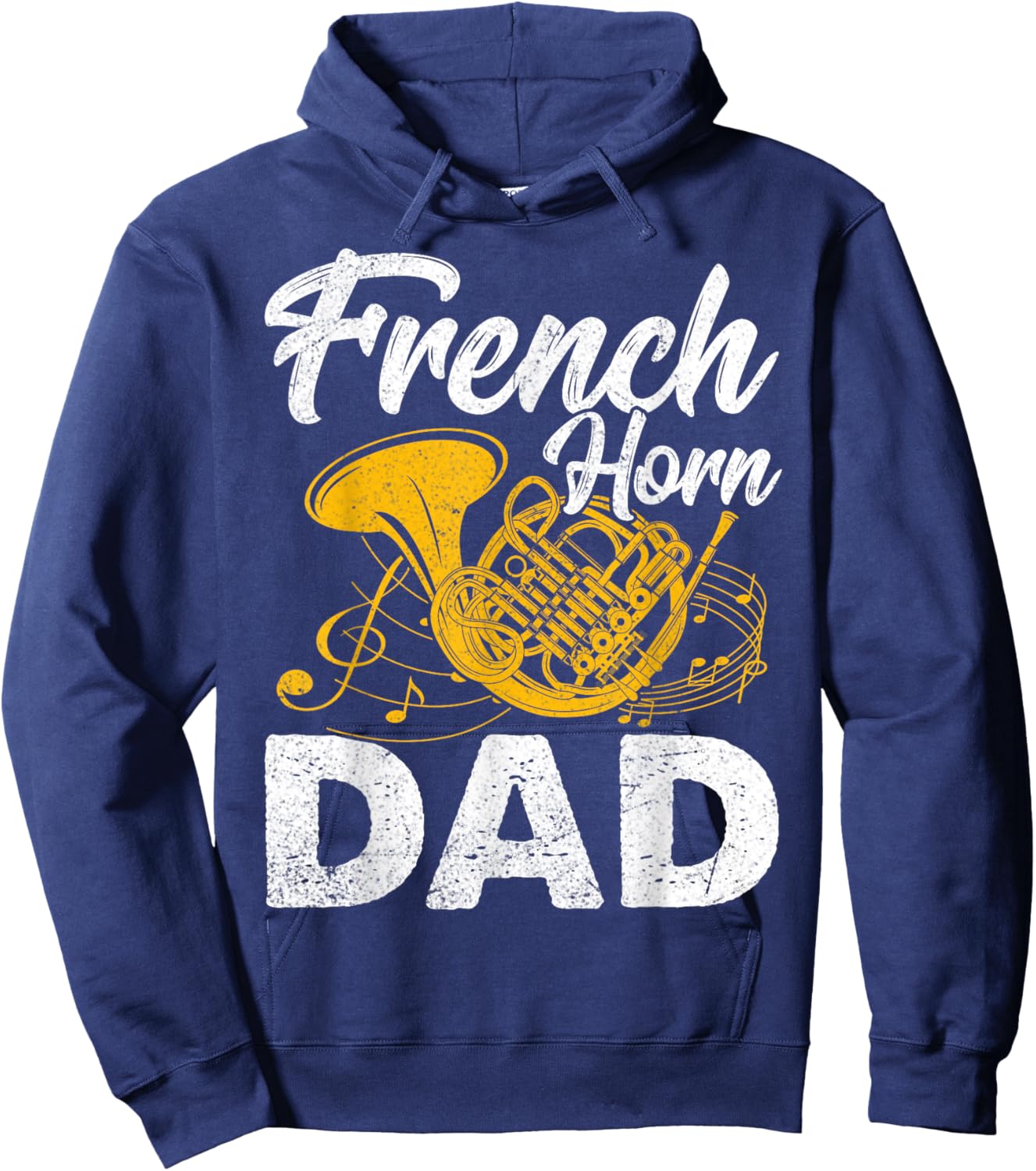 French Horn Dad - Father's Day Marching Band Musician Gifts Hoodie - Hoodie | Navy