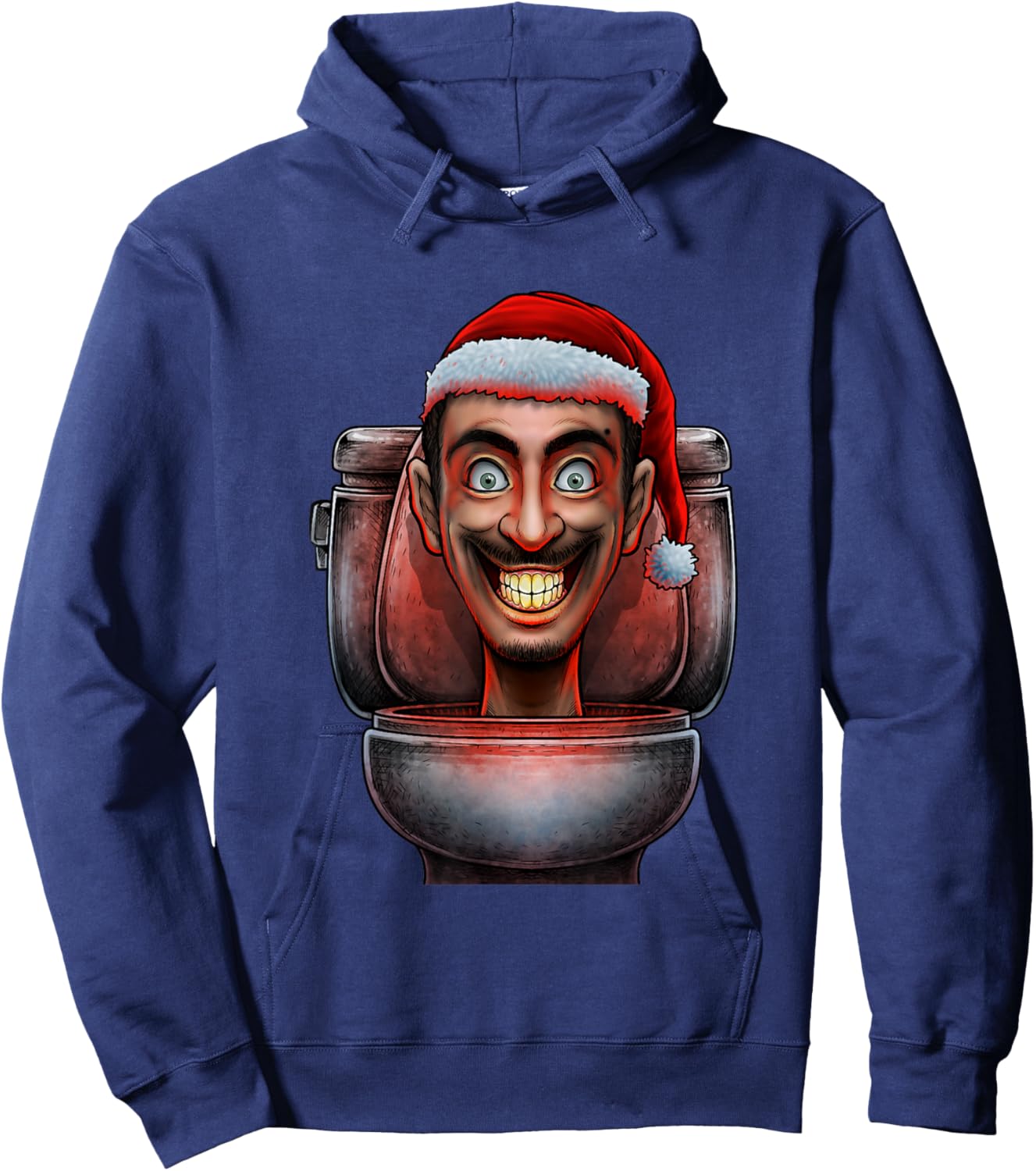 Merry Christmas Skibidi Xmas Speakerman Skibidi Toilet Funny Hoodie - Hoodie | Navy