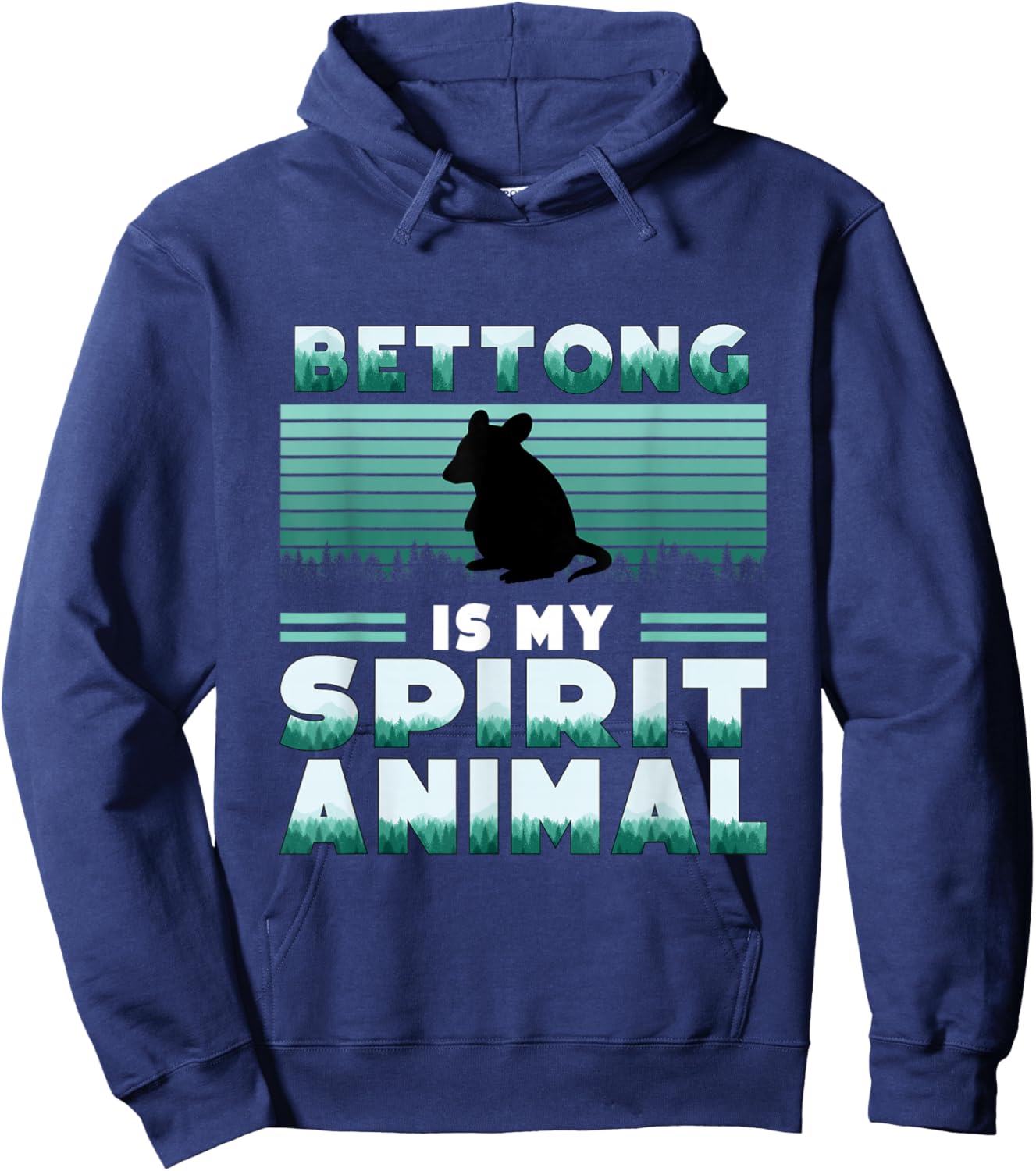 Bettong is my Spirit Animal Rat Kangaroo Animal Lover Hoodie - Hoodie | Navy
