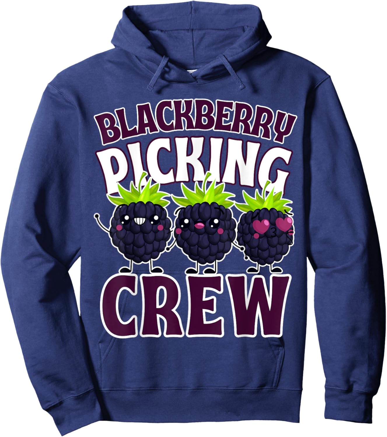 Funny Blackberry Fruit Farm Harvesting Picking Crew Squad Hoodie - Hoodie | Navy