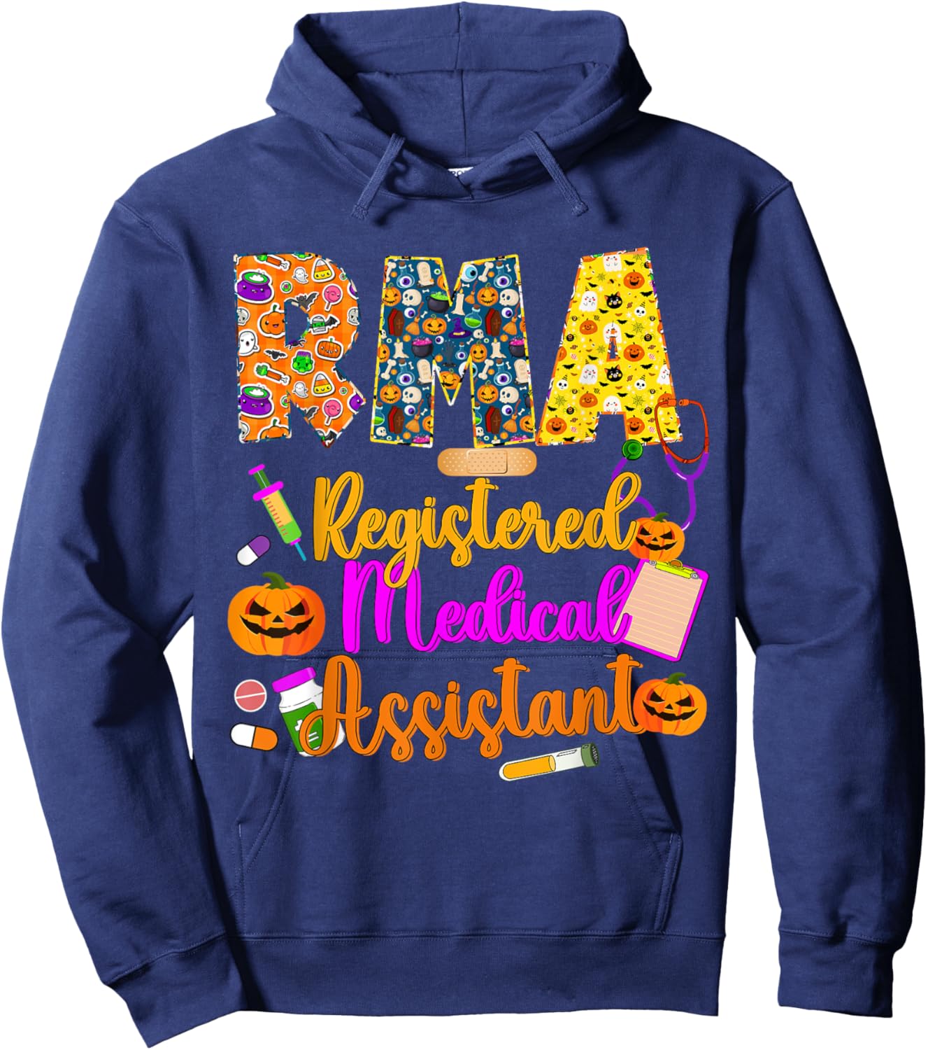 Halloween Rma Registered Medical Assistant Rma Nurse Life Hoodie - Hoodie | Navy