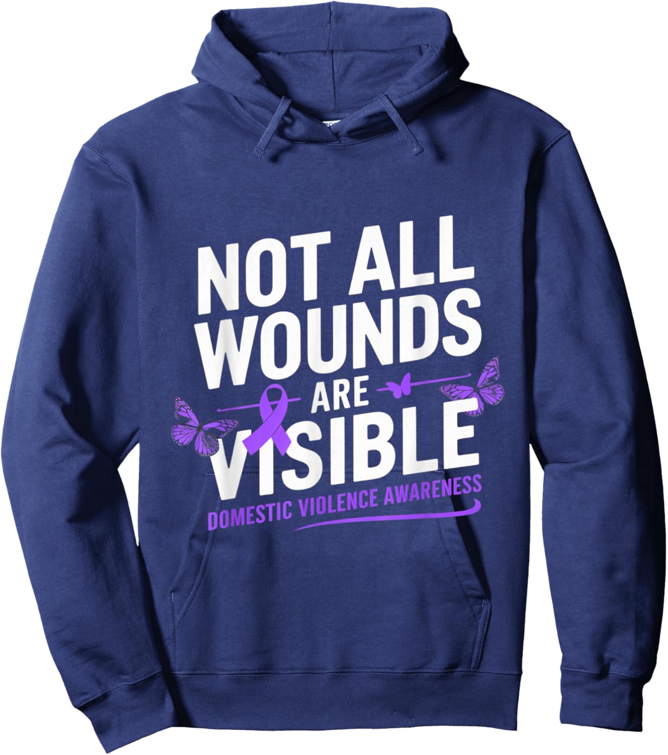 By The Grace Of God I'm A Survivor DV Awareness Month Hoodie - Hoodie | Navy
