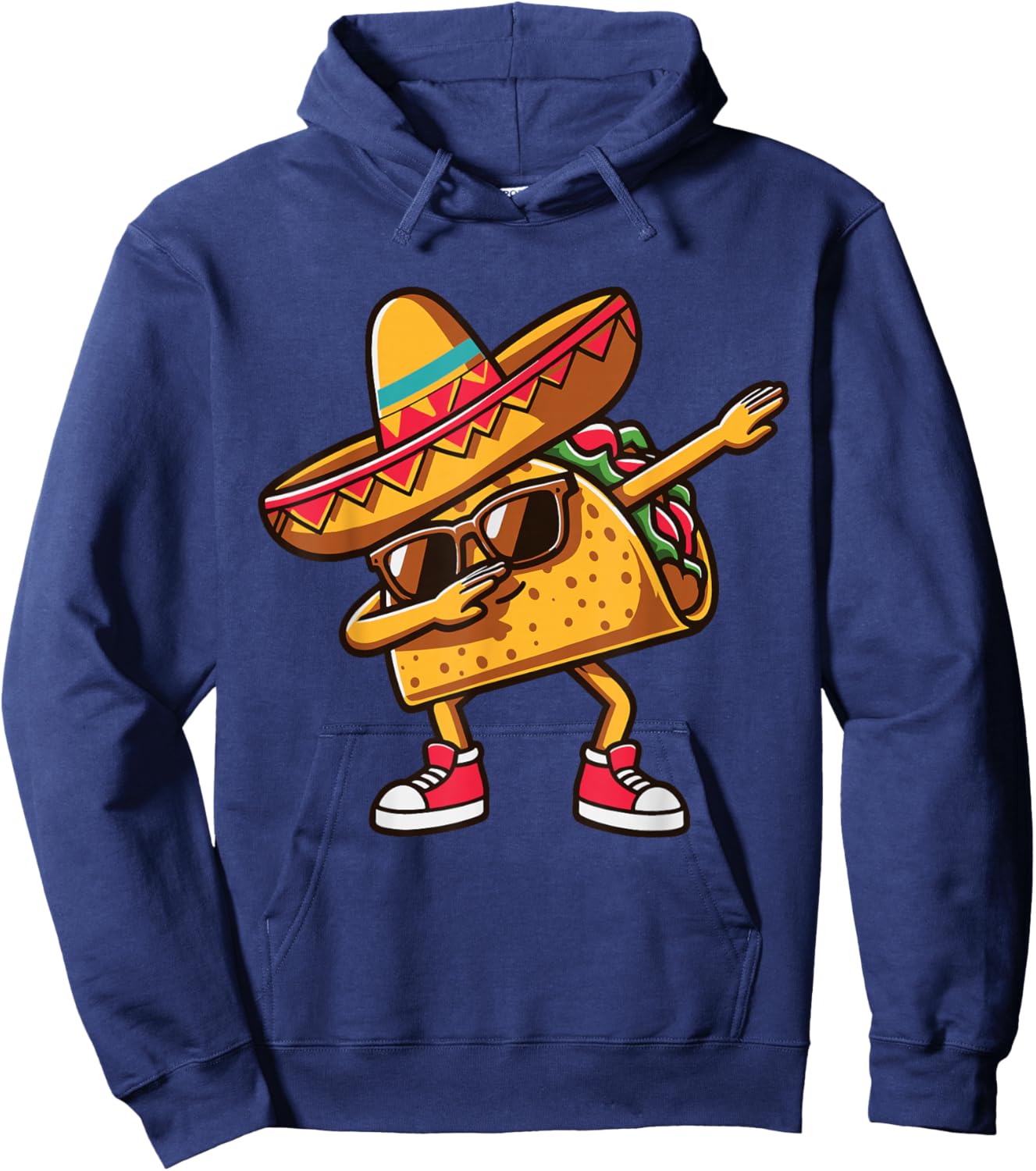 Funny Dabbing Taco Mexican Tacos Men Women Kids Boys Girls Hoodie - Hoodie | Navy