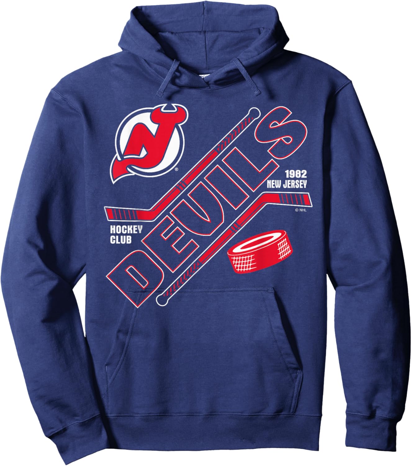 New Jersey Devils Force Black Officially Licensed Hoodie - Hoodie | Navy