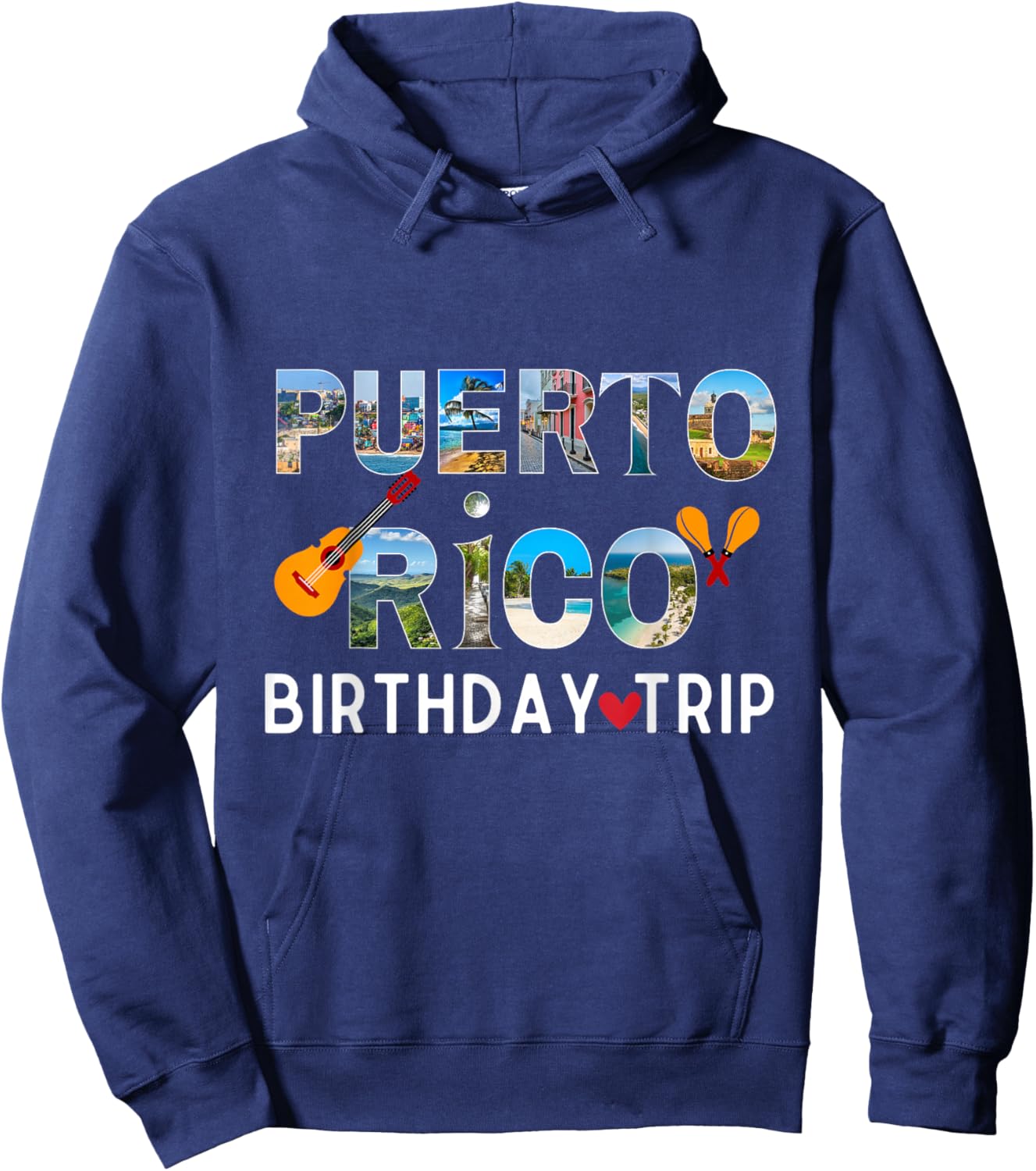 Puerto Rico Birthday Trip Vacation Travel Hoodie - Hoodie | Navy