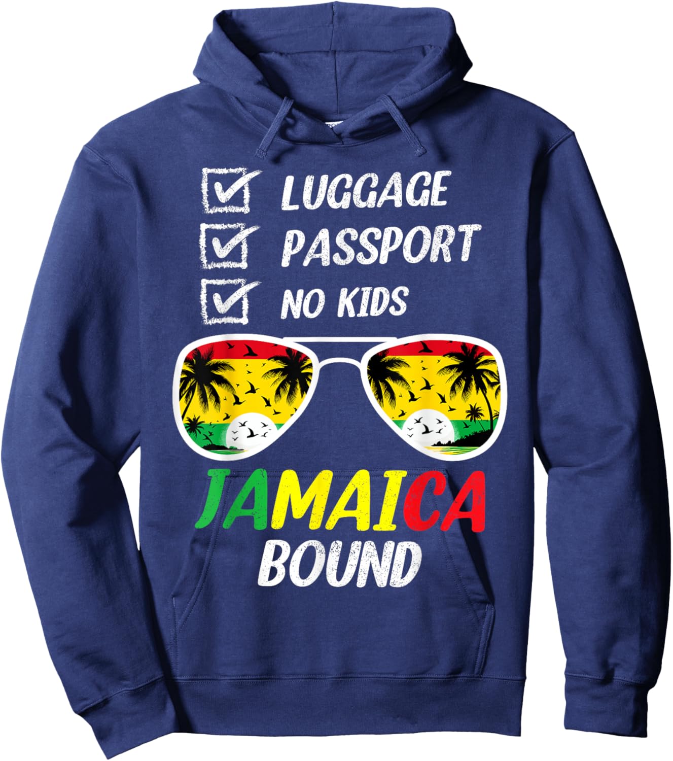 Jamaican Travel Vacation Trip Outfit to Jamaica Men Women Hoodie - Hoodie | Navy