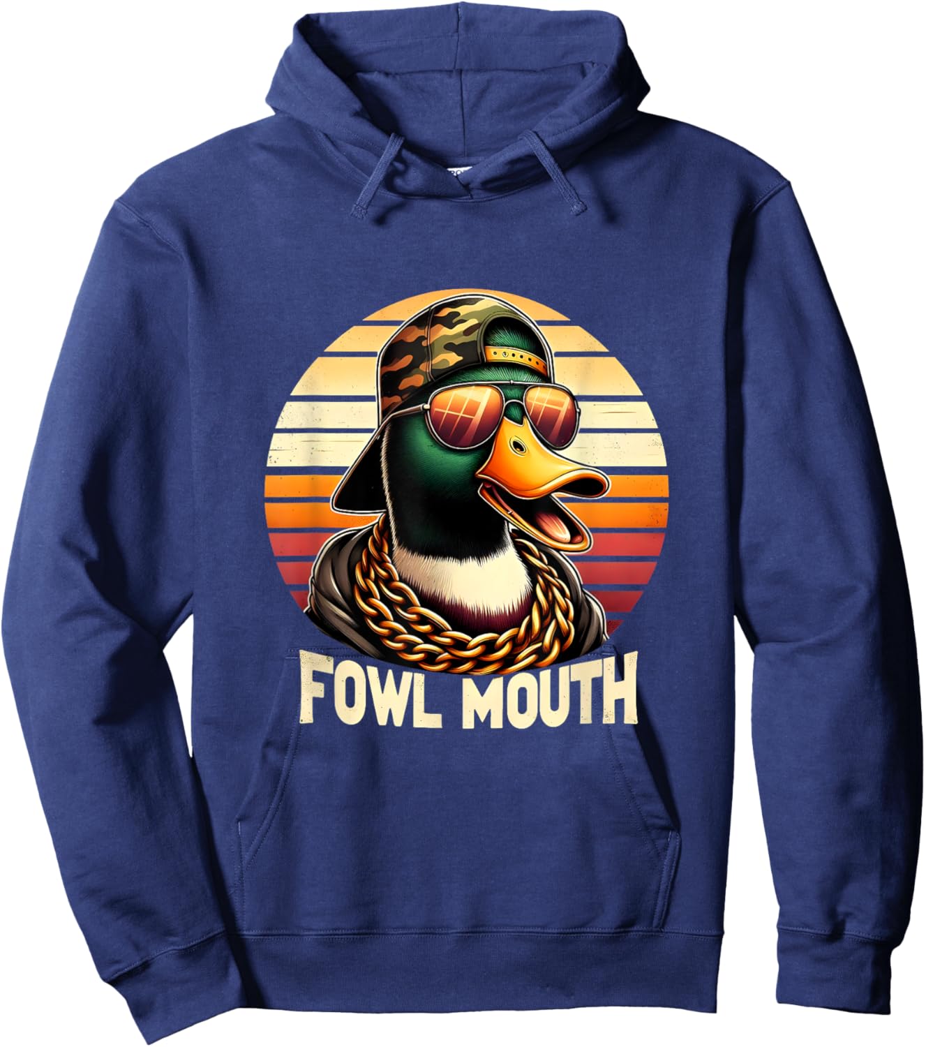 Fowl Mouth Duck Hunting Goose Hunt Funny Duck Hunter Hoodie - Hoodie | Navy