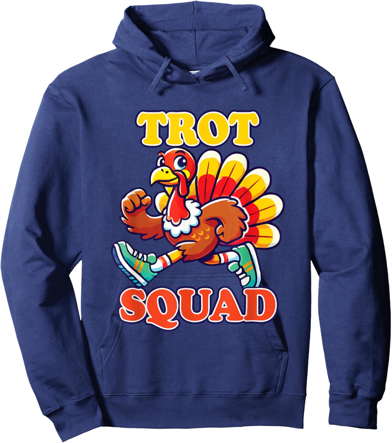 Thanksgiving Turkey Running Outfit Gear Costume Turkey Trot Hoodie - Hoodie | Navy