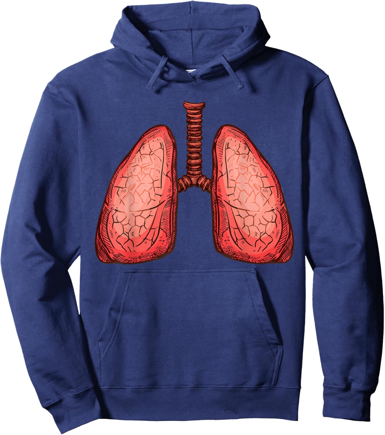 Human Body Organs Anatomy Group Costumes - Lungs Costume Hoodie - Hoodie | Navy
