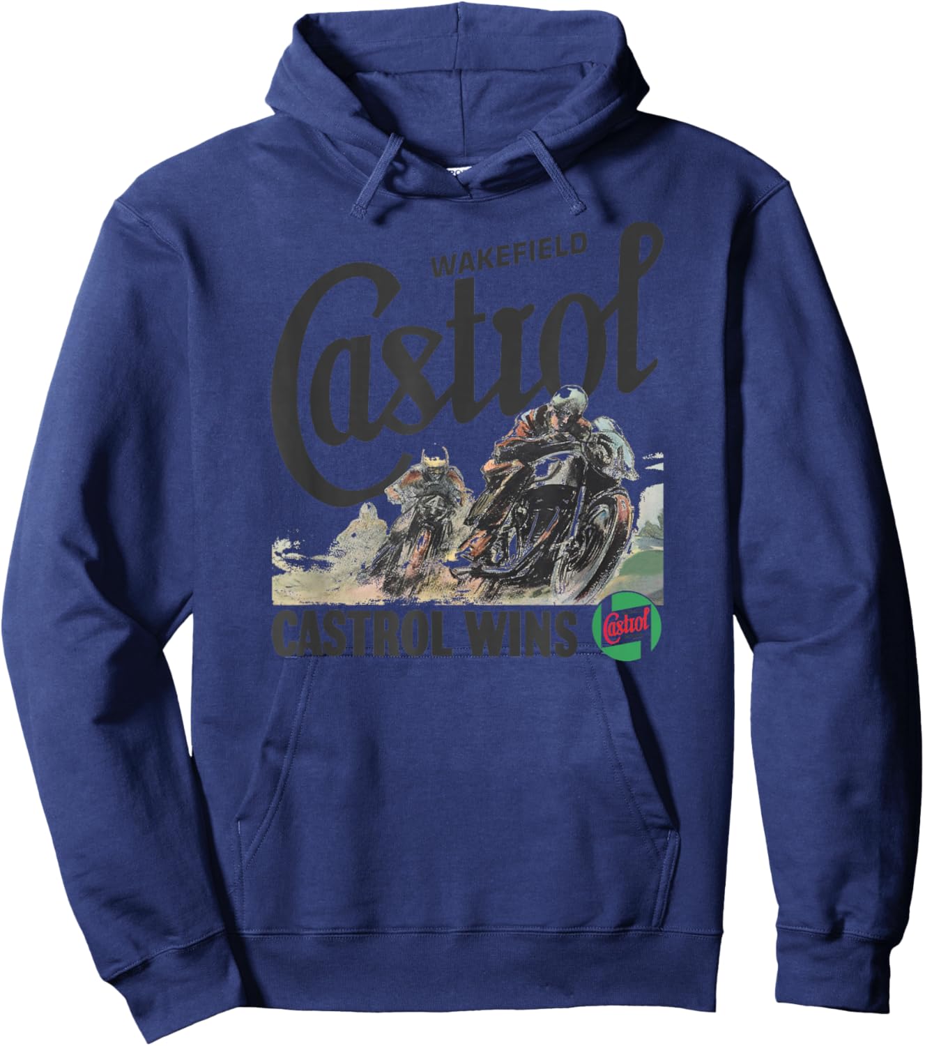 Castrol Wakefield Wins Vintage Retro Logo PAPL1362 Hoodie - Hoodie | Navy
