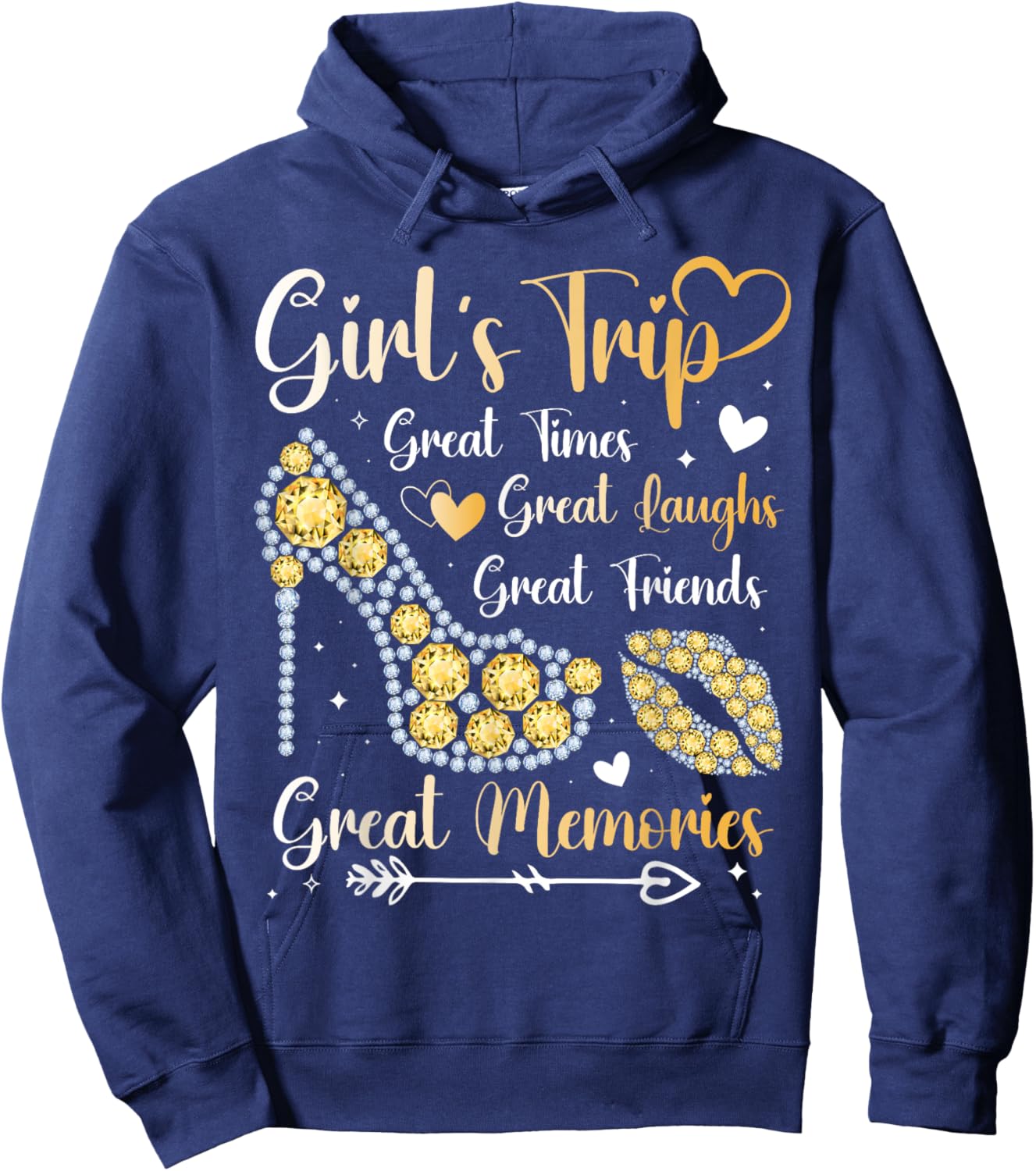 Girls Trip 2025 Weekend Vacation Trip Party Matching Hoodie - Hoodie | Navy