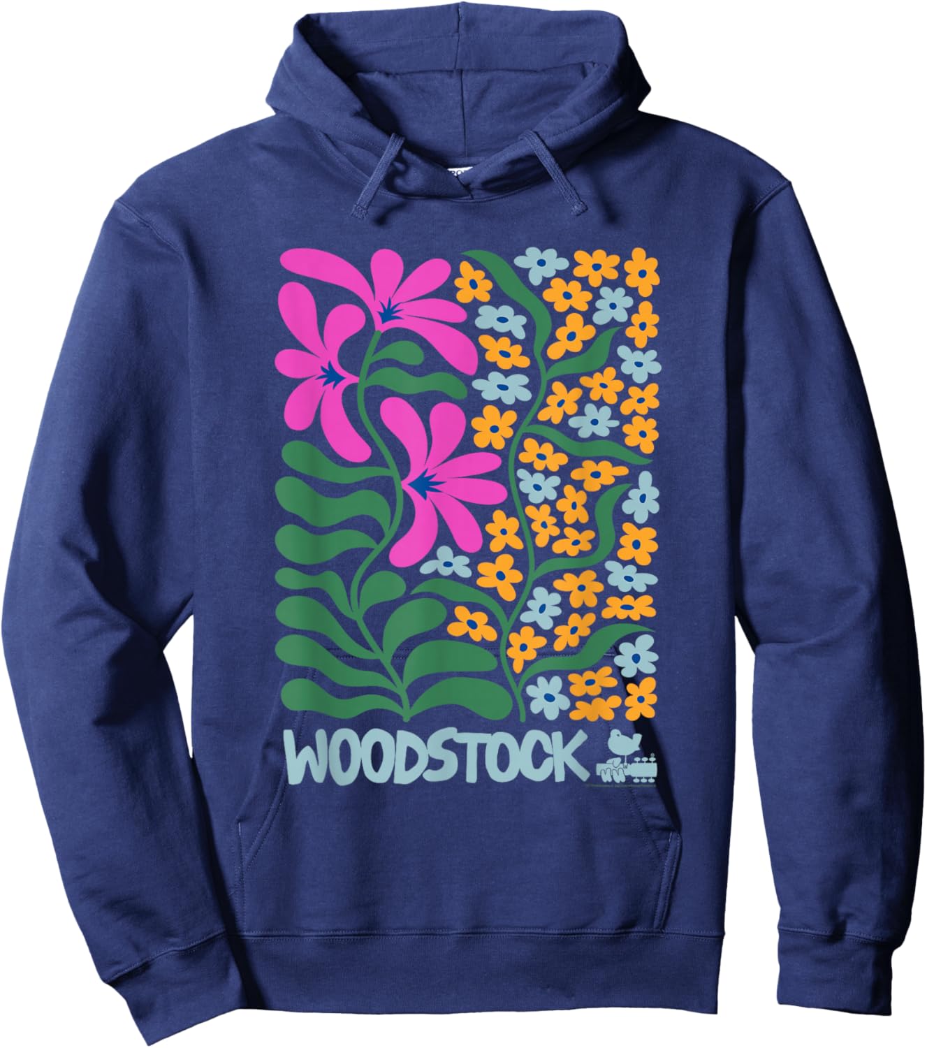 Woodstock Blooms Hoodie - Hoodie | Navy