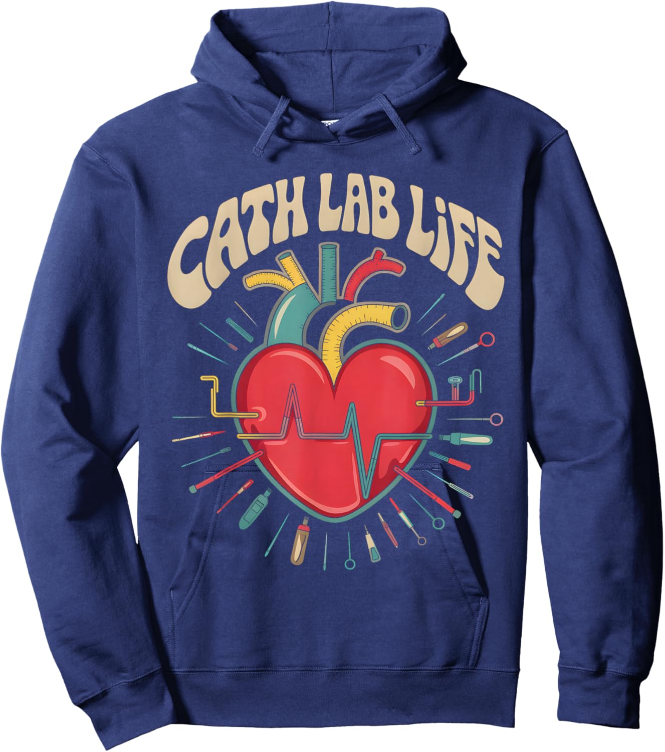 Cath Lab Life Cardiac Cath Lab Medical Medicine Hoodie - Hoodie | Navy