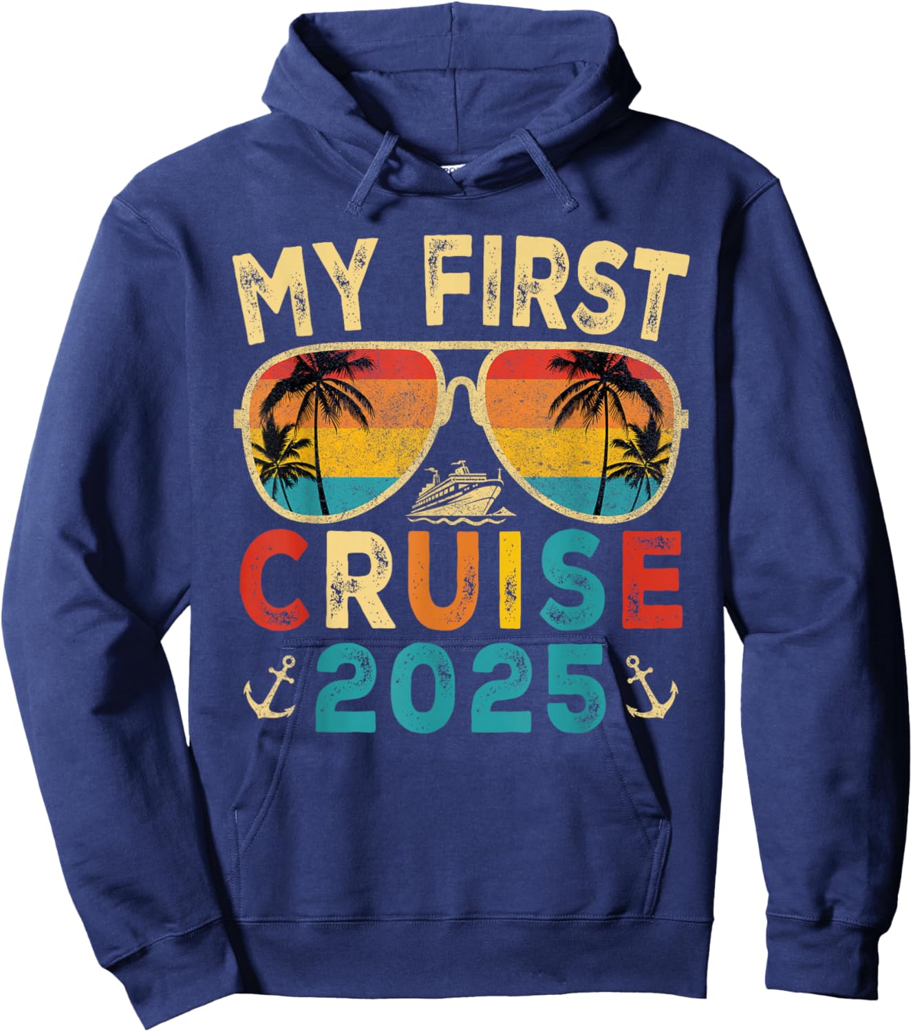 My First Cruise 2025 Family Vacation Trip First Time Cruise Hoodie - Hoodie | Navy