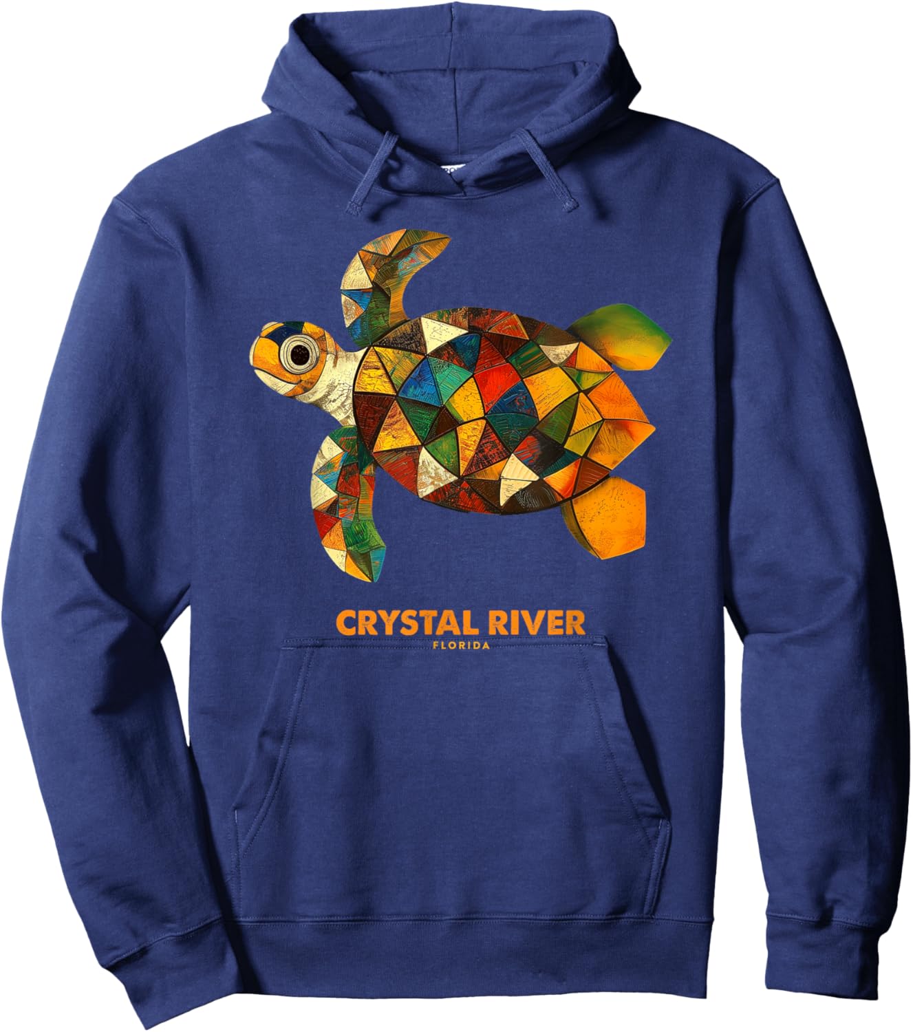 Crystal River Florida FL Vacation Beach Sea Turtle Souvenir Hoodie - Hoodie | Navy