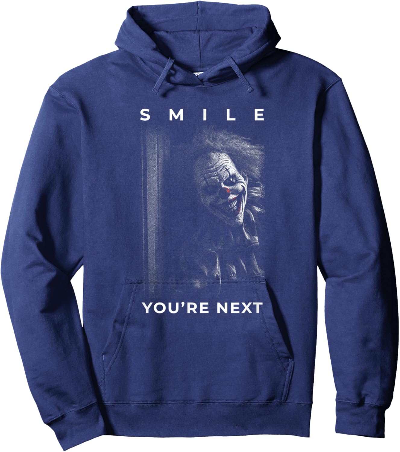 Smile You're Next - Sinister Halloween Clown Hoodie - Hoodie | Navy