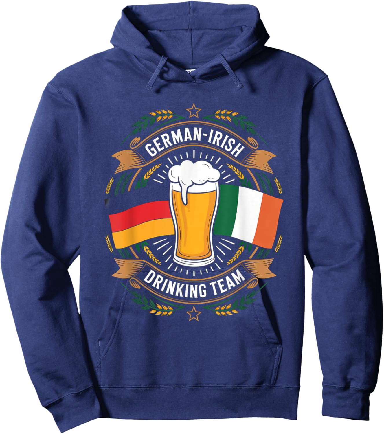 German Irish Flag Drinking Team Hoodie - Hoodie | Navy